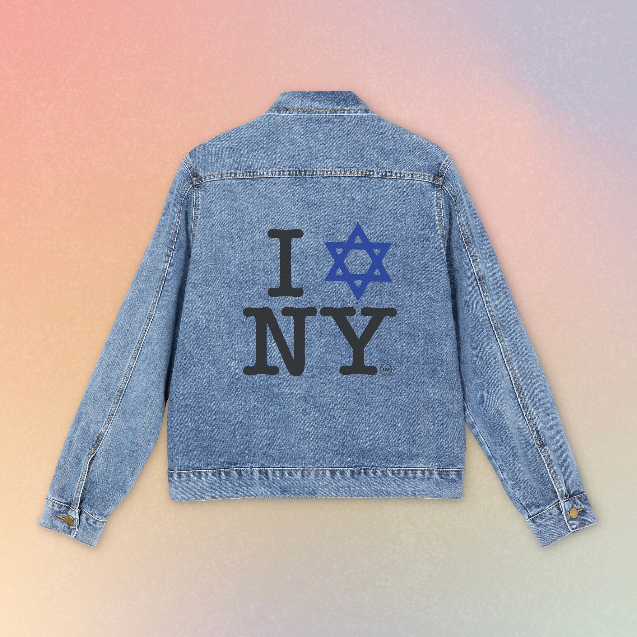 I Love NY Jewish Star Denim Jacket | Jewish New York Pride