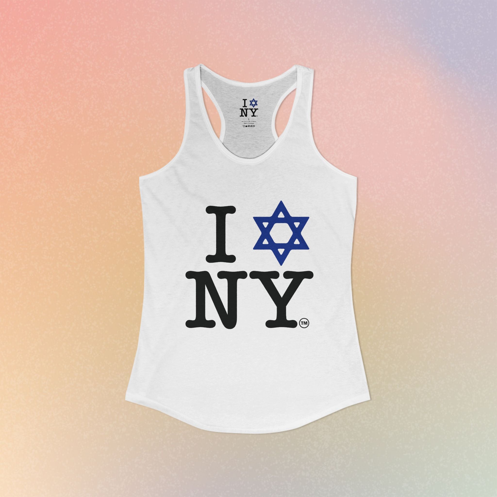 I Jewish Star Love NY Women's Racerback Tanktop