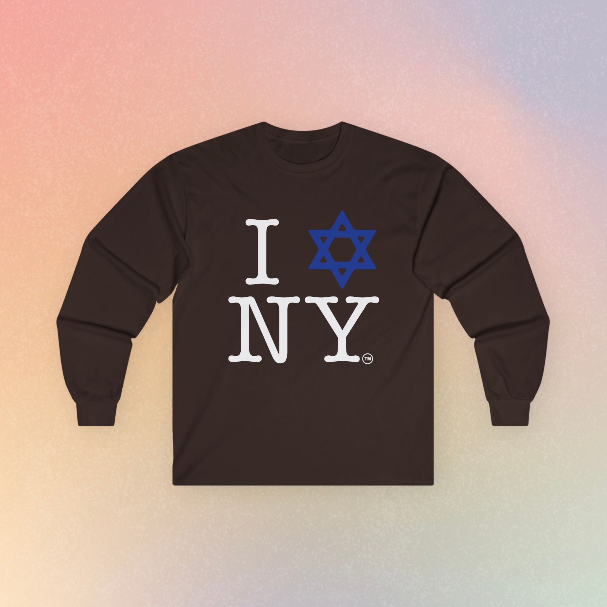 I Love NY Jewish Star Long Sleeve Tee - New York Jewish Pride Shirt