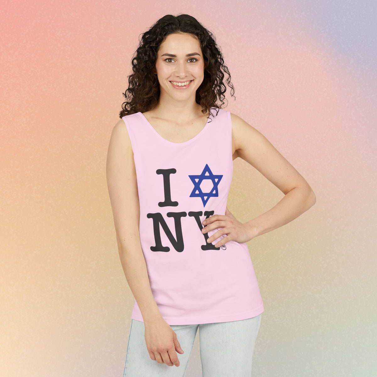 I Love NY Jewish Star Tank Top — Jewish NYC Pride Israel Love Sleeveless Tee