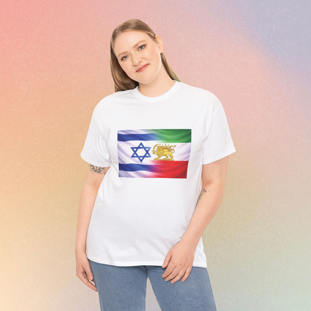 Israeli Persian Lion Flag T Shirt - Israel Persian Jewish Pride Tee