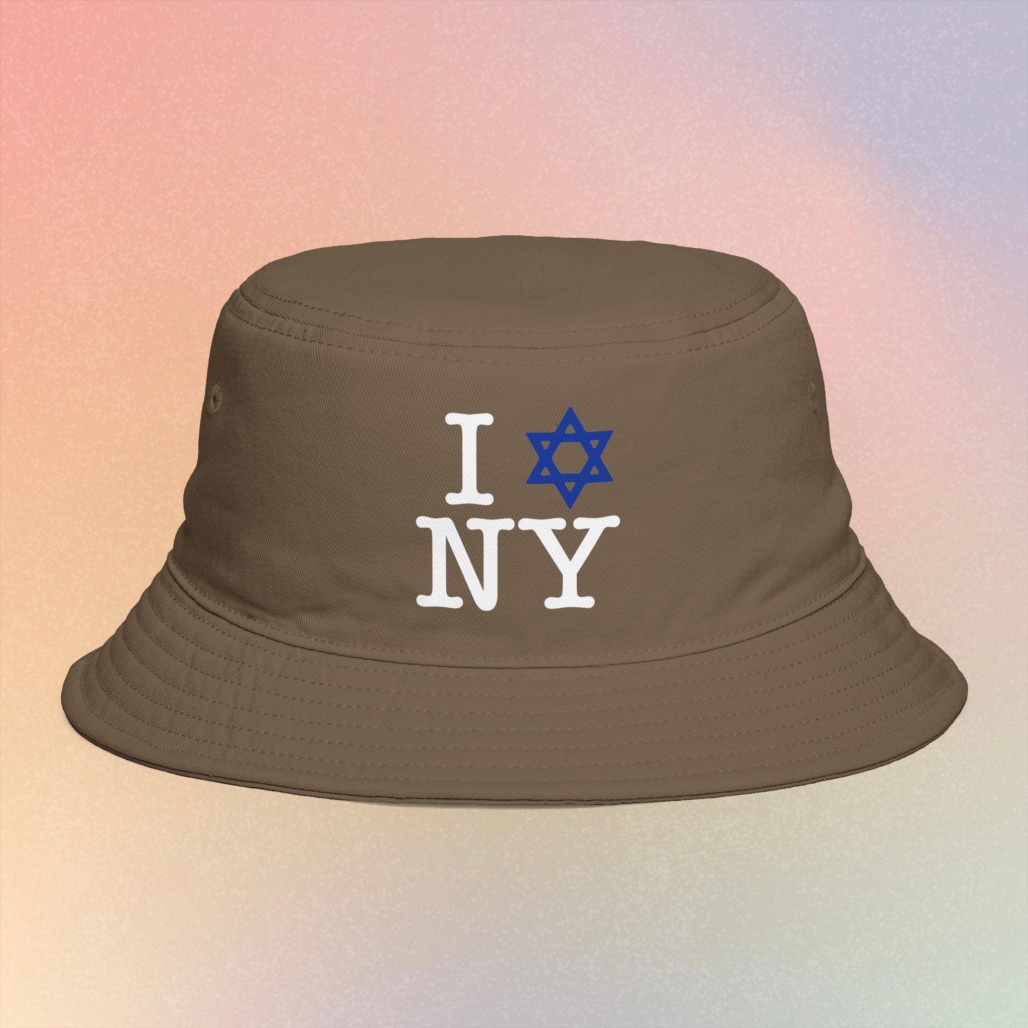 I Love NY Jewish Star Bucket Hat - Jewish New York Pride Bucket Hat