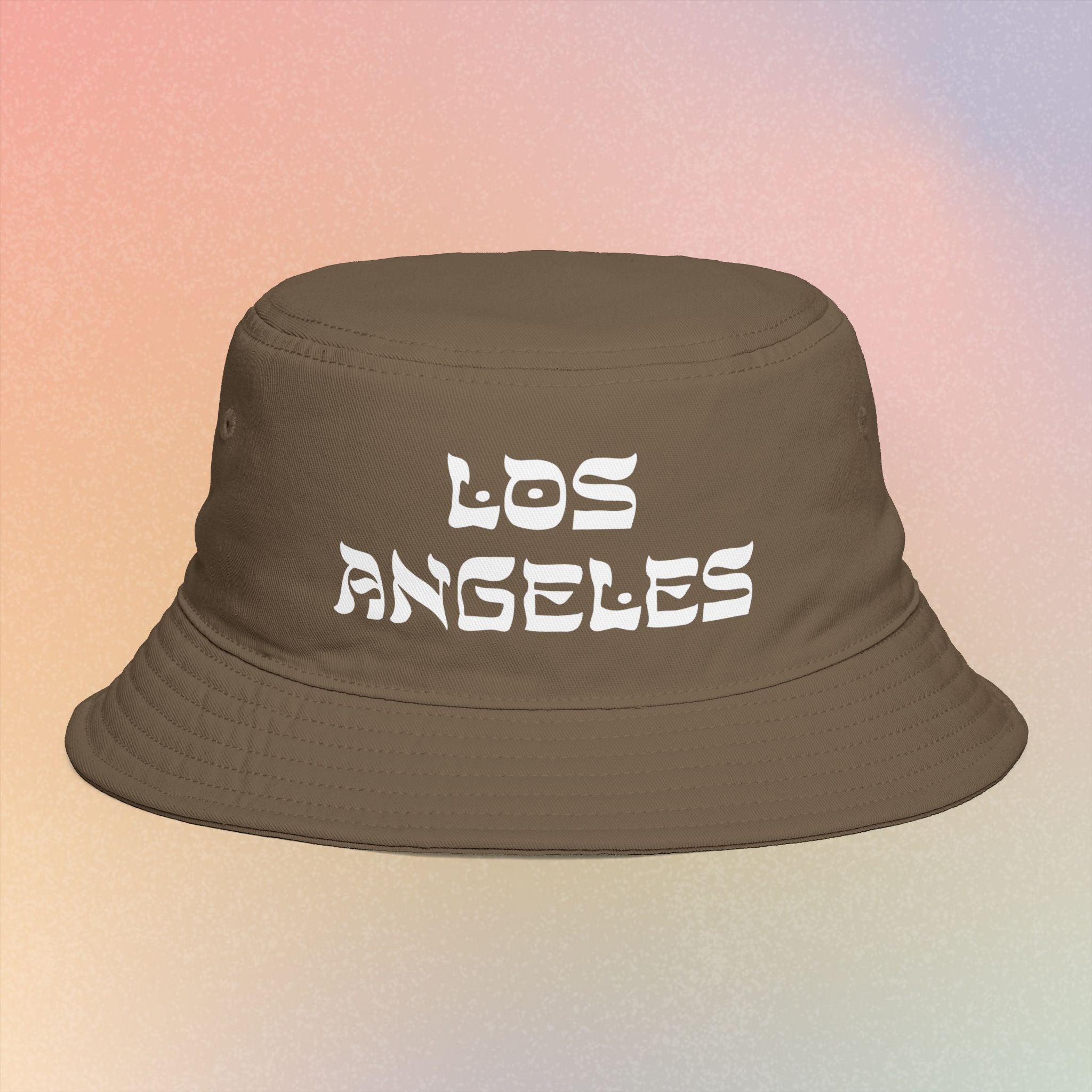Los Angeles Hebrew Style Font Bucket Hat | LA Jewish Pride