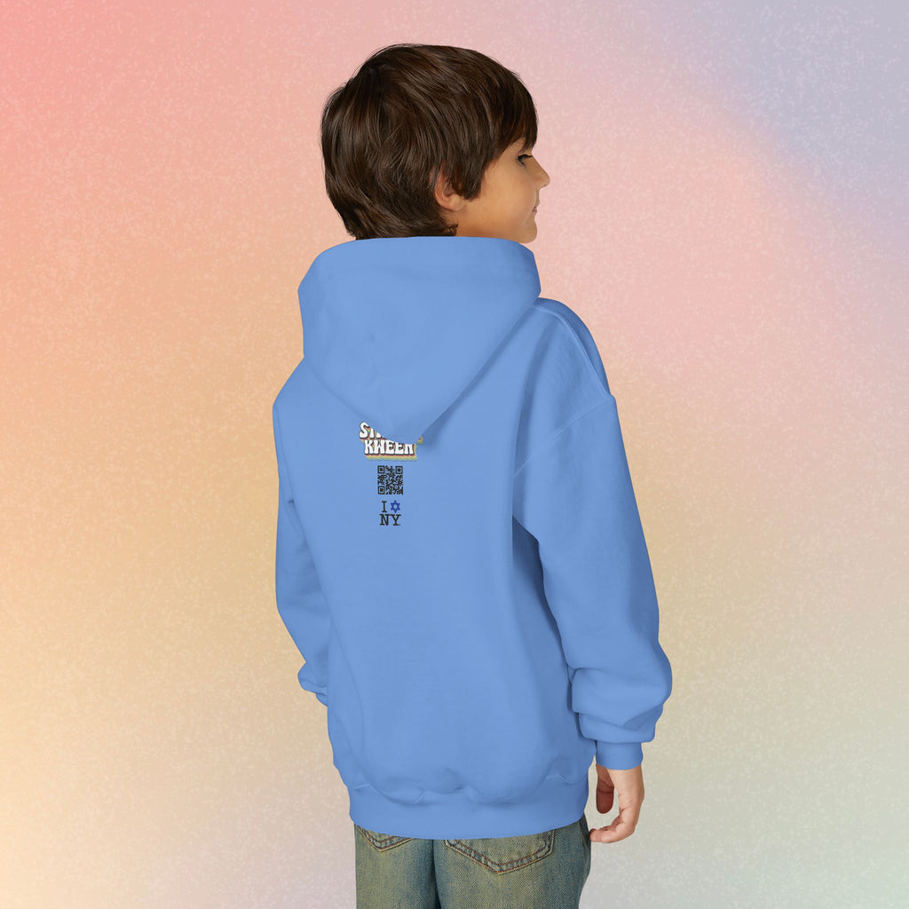 Youth Size I Love NY Jewish Star Hoodie | Jewish New York Pride Sweatshirt