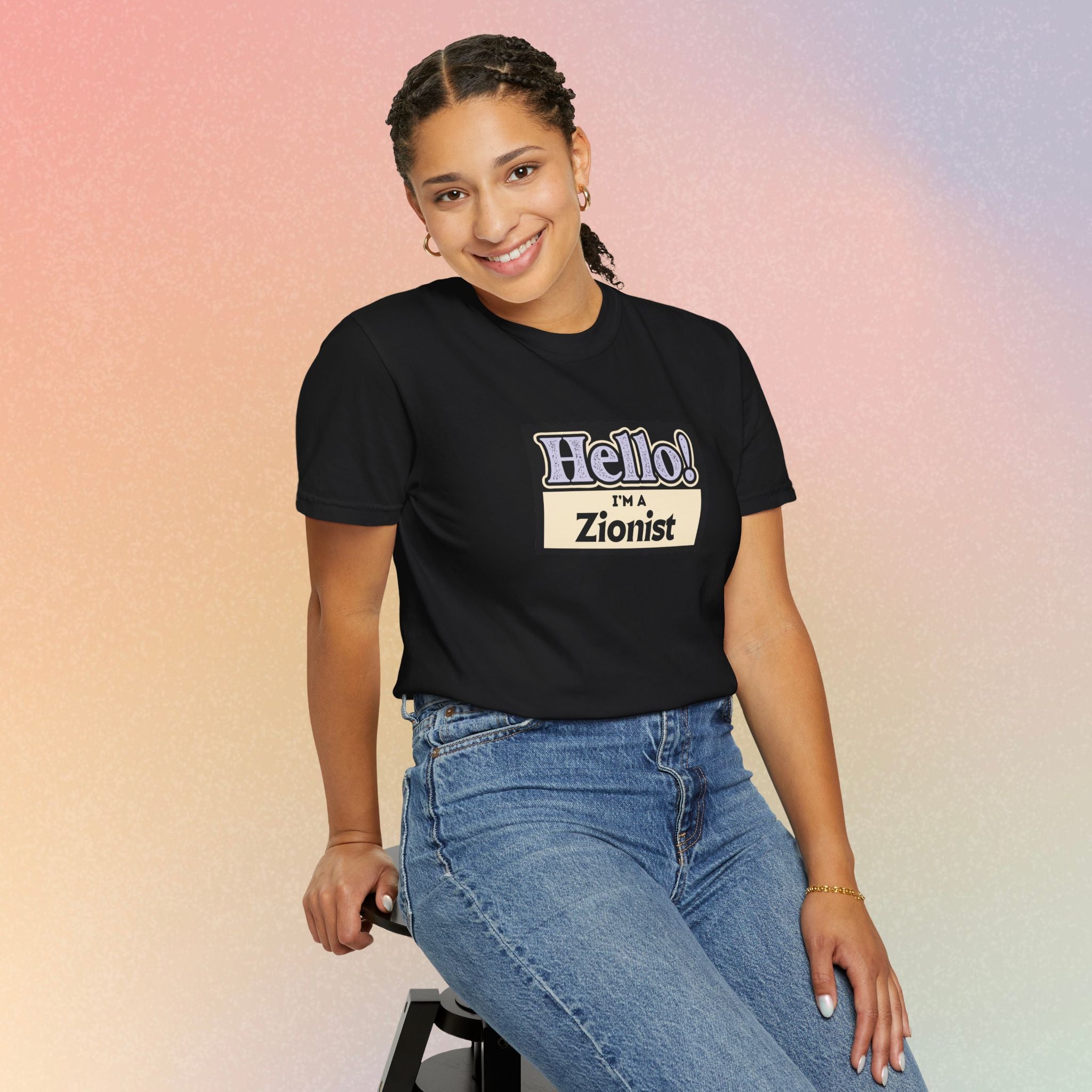 "Hello! I'm a Zionist" Graphic Tee - Jewish Pride T-Shirt