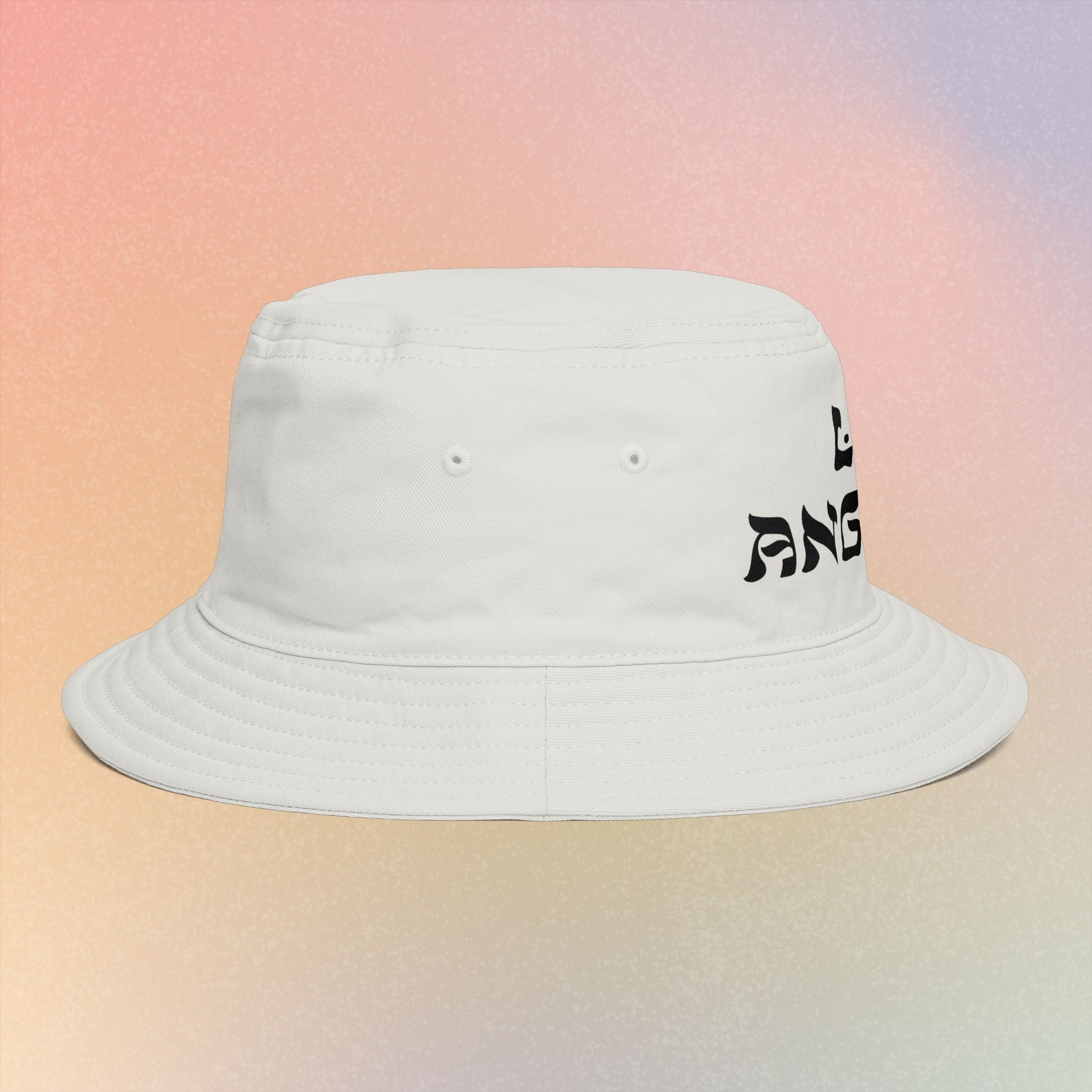 Los Angeles Hebrew Style Font Bucket Hat | LA Jewish Pride