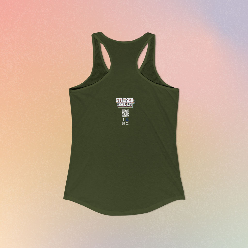 I Love NY Jewish Star Women's Ideal Racerback Tank