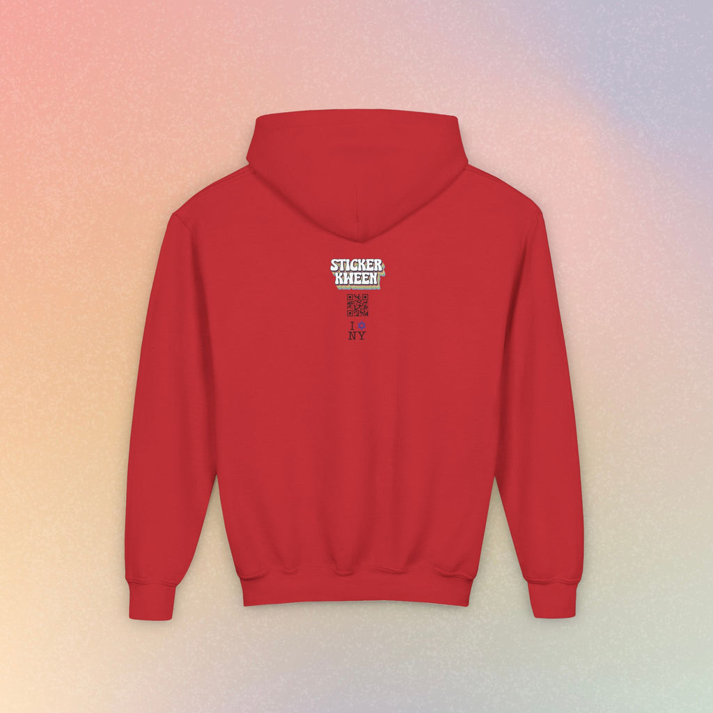 Youth Size I Love NY Jewish Star Hoodie | Jewish New York Pride Sweatshirt