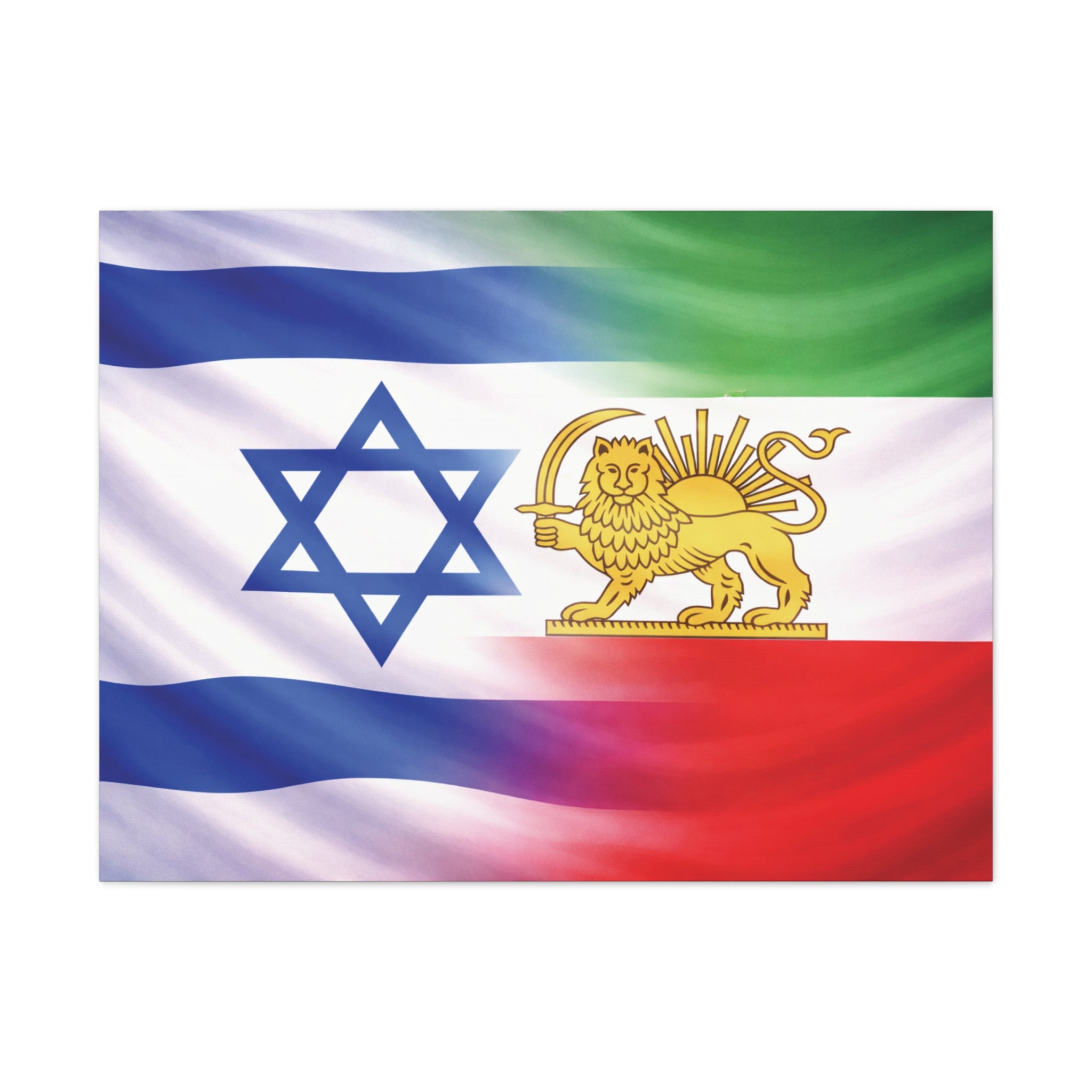 Israeli and Persian Lion Canvas | Flag Wall Art