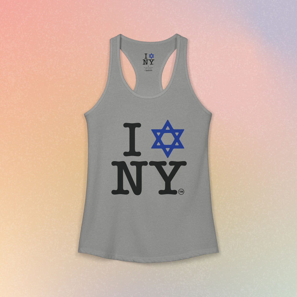 I Jewish Star Love NY Women's Racerback Tanktop