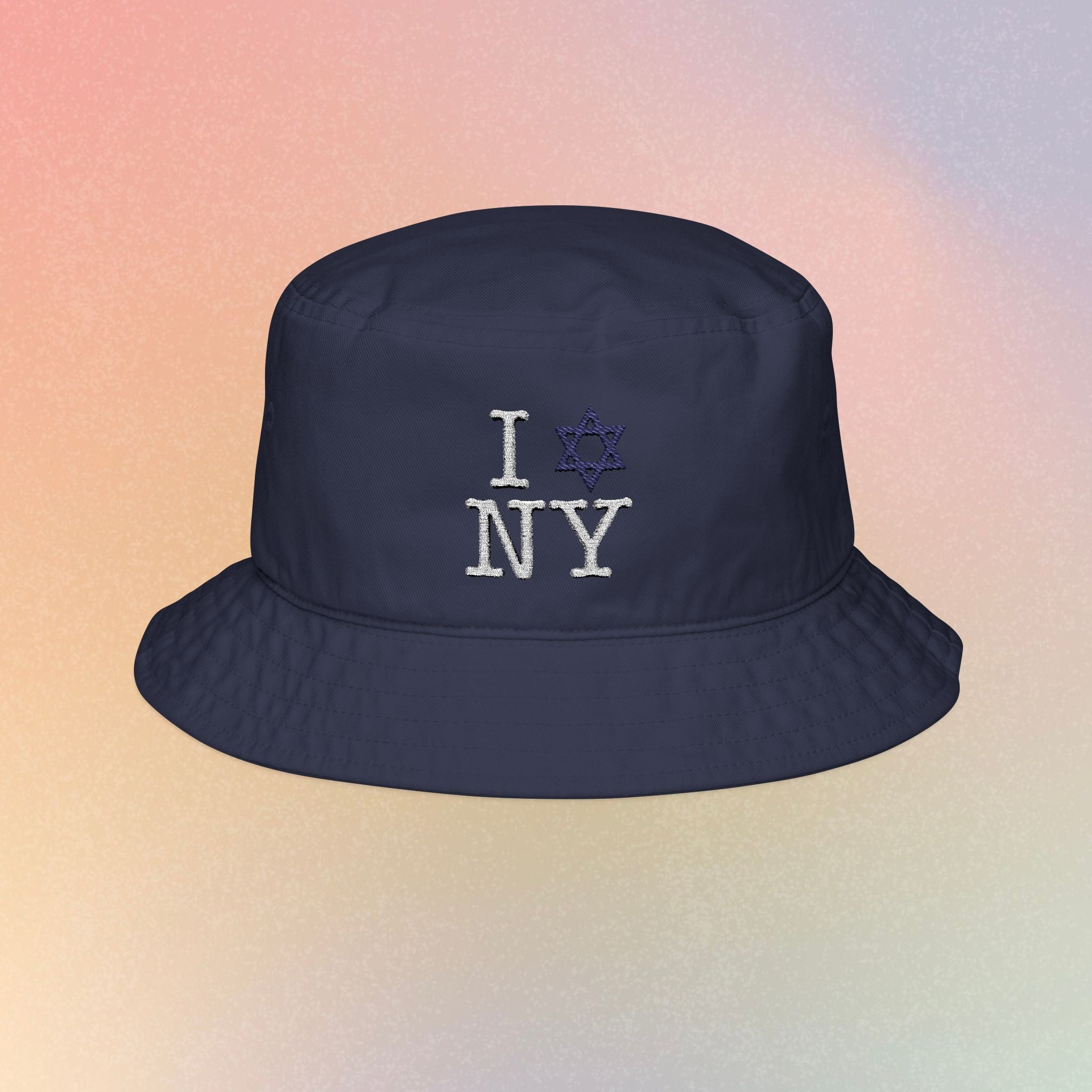 I Love NY Jewish Star Bucket Hat | Embroidered Jewish New York Design