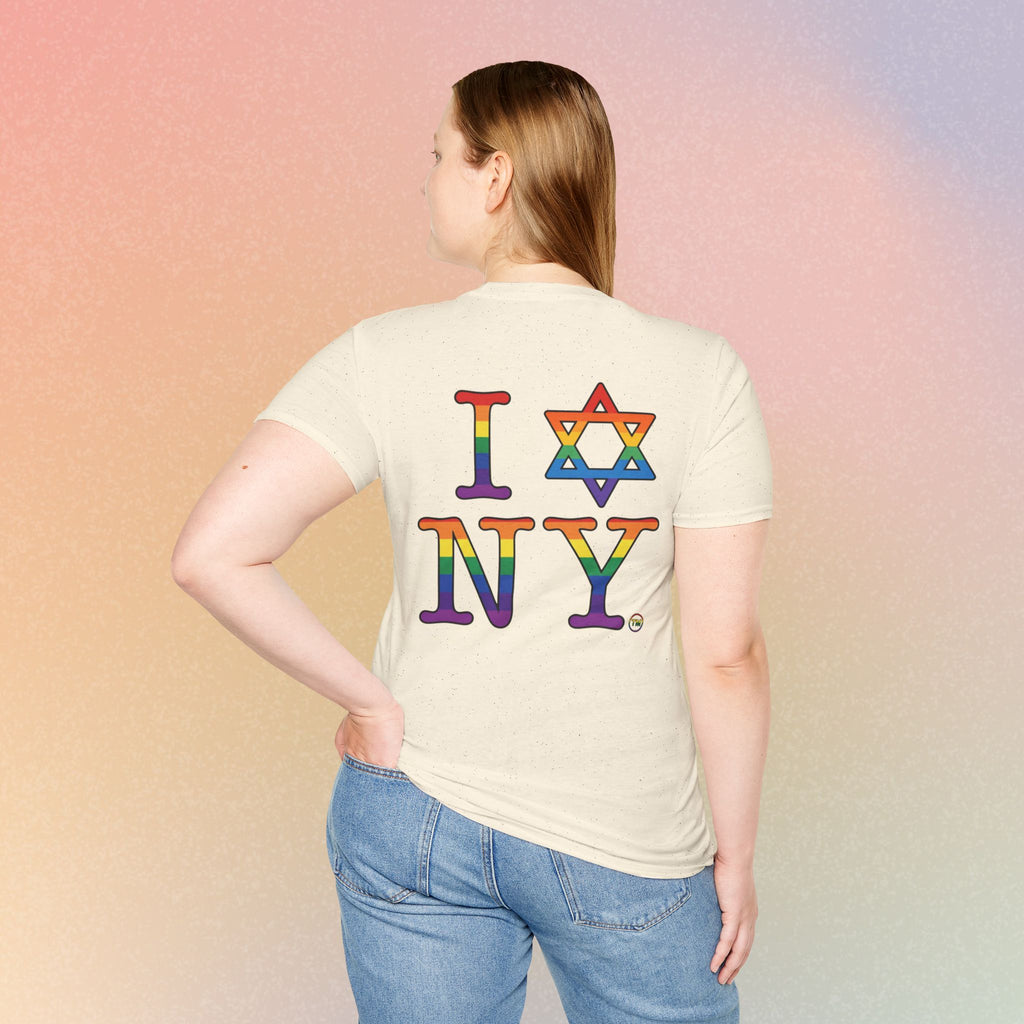 I Love NY Jewish Star LGBTQ Pride Unisex Softstyle T-Shirt