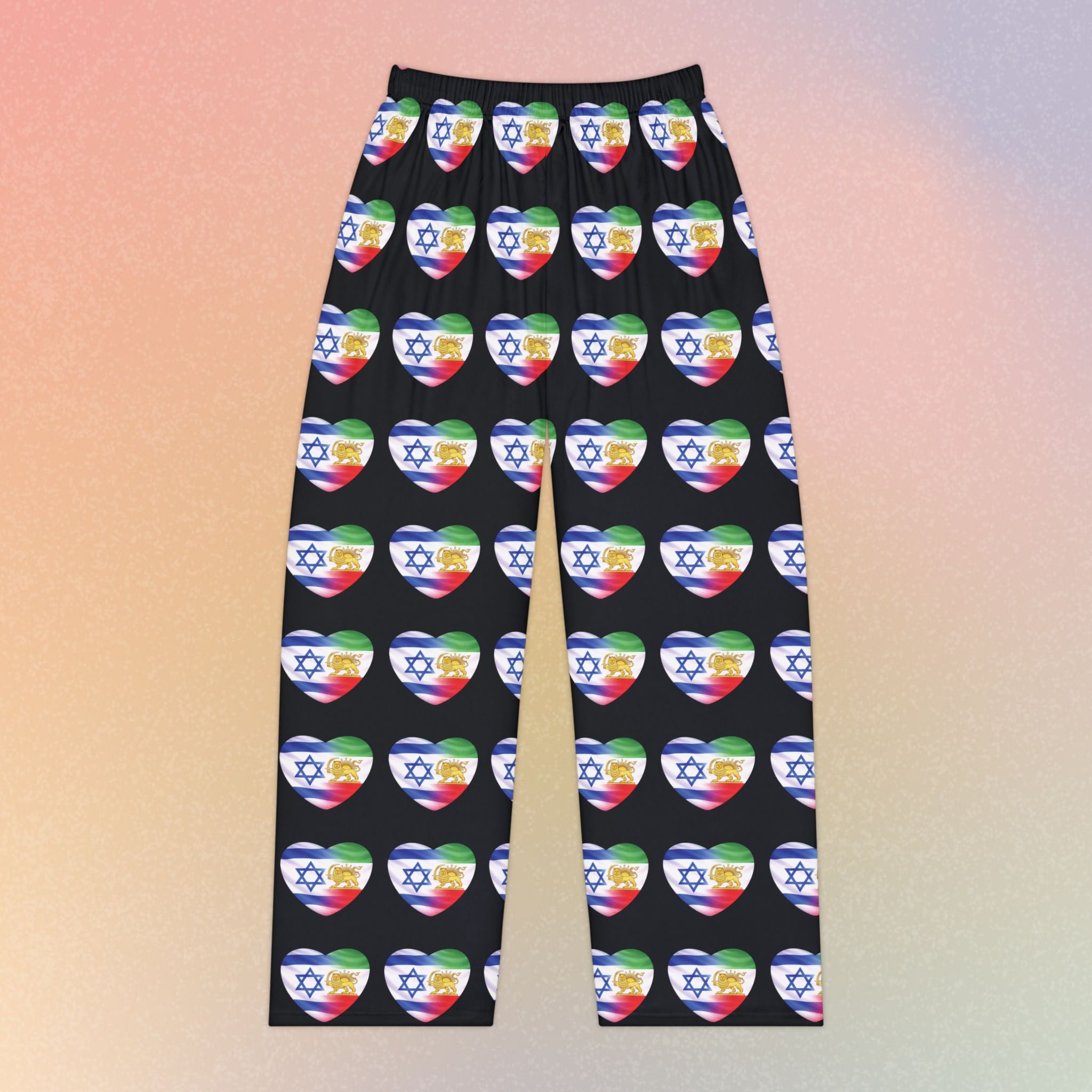 Persian Israeli Pride Heart Pajama Pants | Unisex