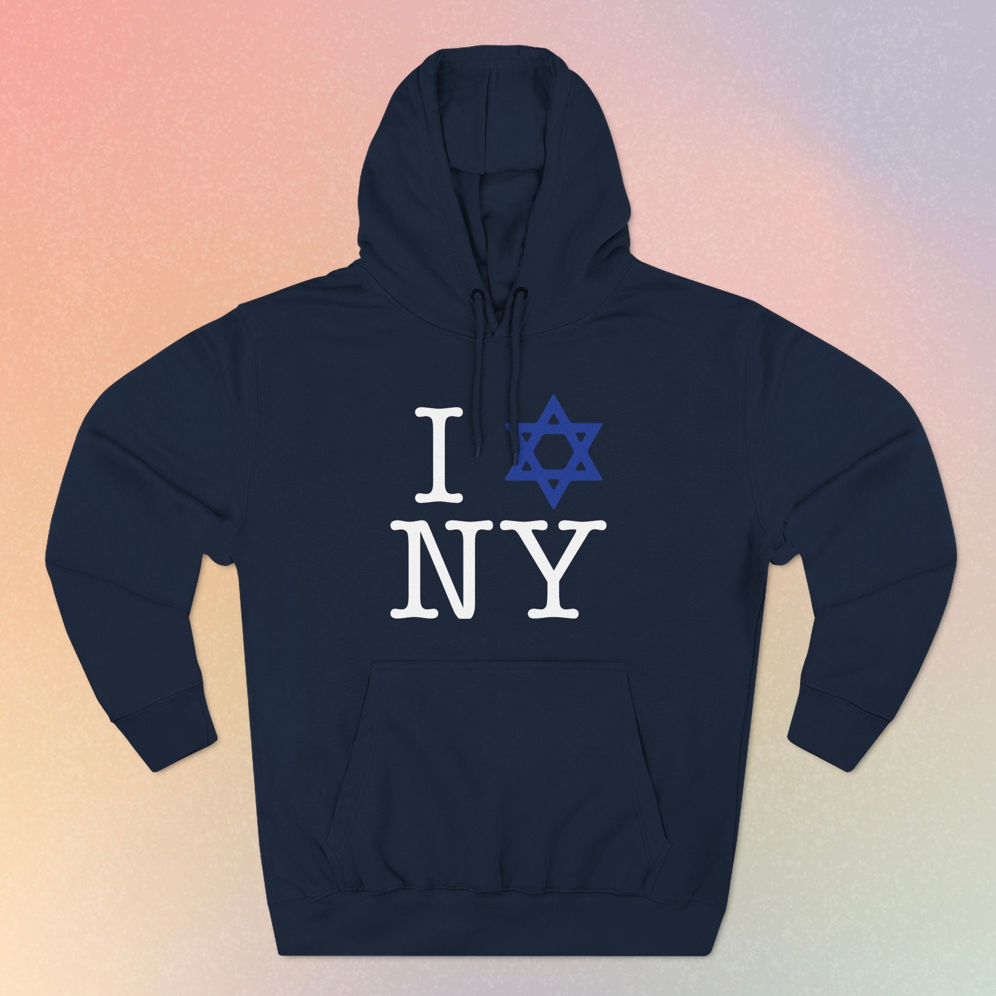 I Love NY Jewish Star Hoodie | Jewish New York Pride