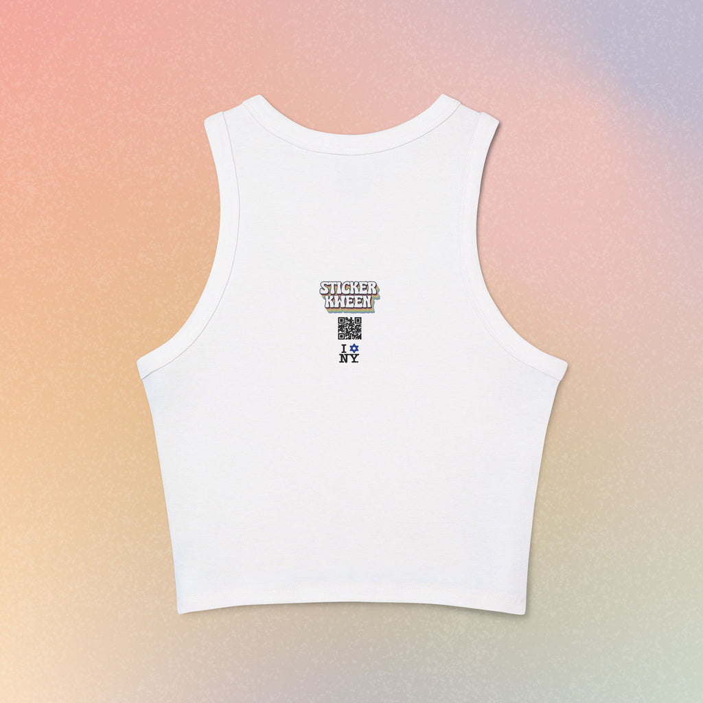 I Love New York Jewish Star Women's Micro Rib Racer Tank Top | New York Jewish Pride