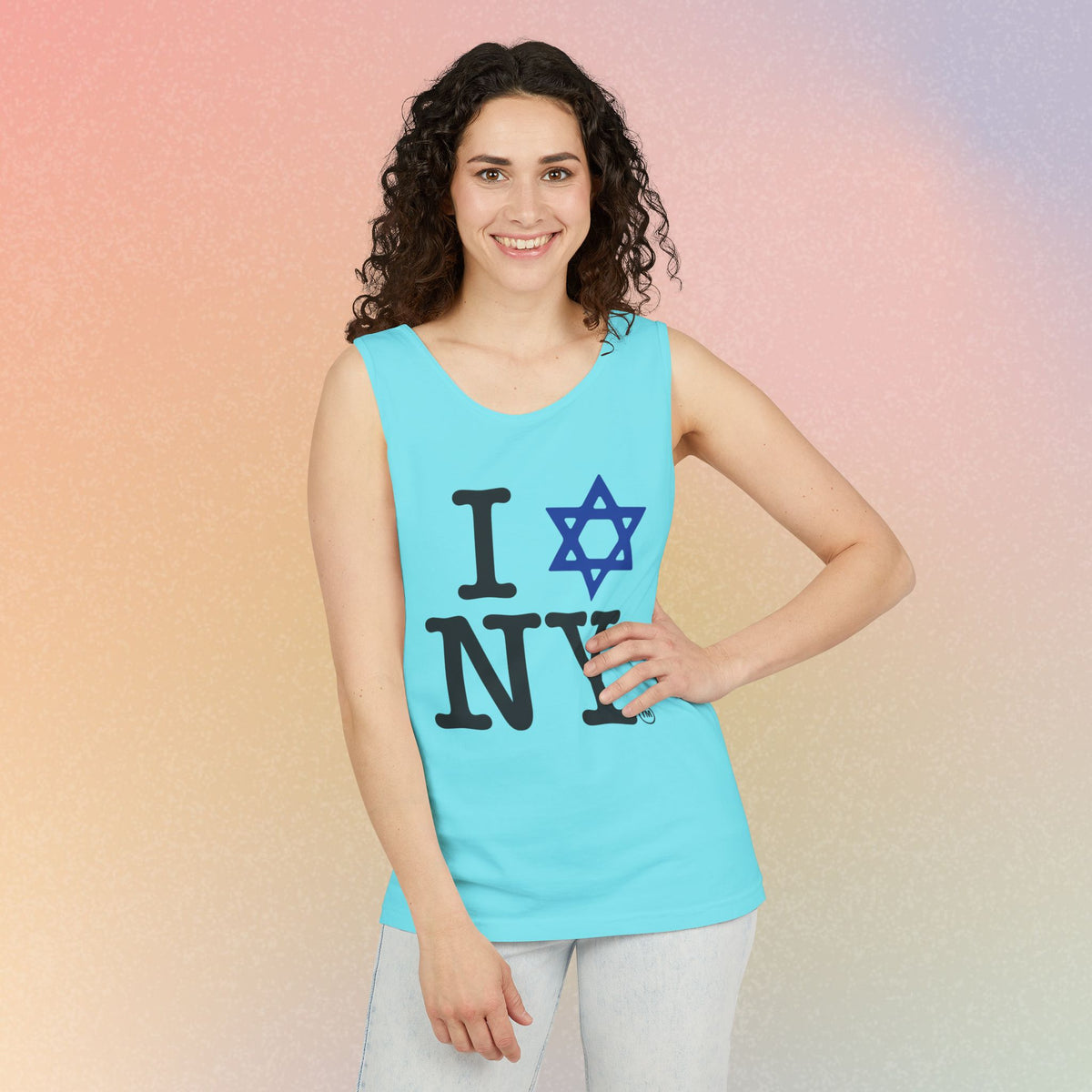 I Love NY Jewish Star Tank Top — Jewish NYC Pride Israel Love Sleeveless Tee