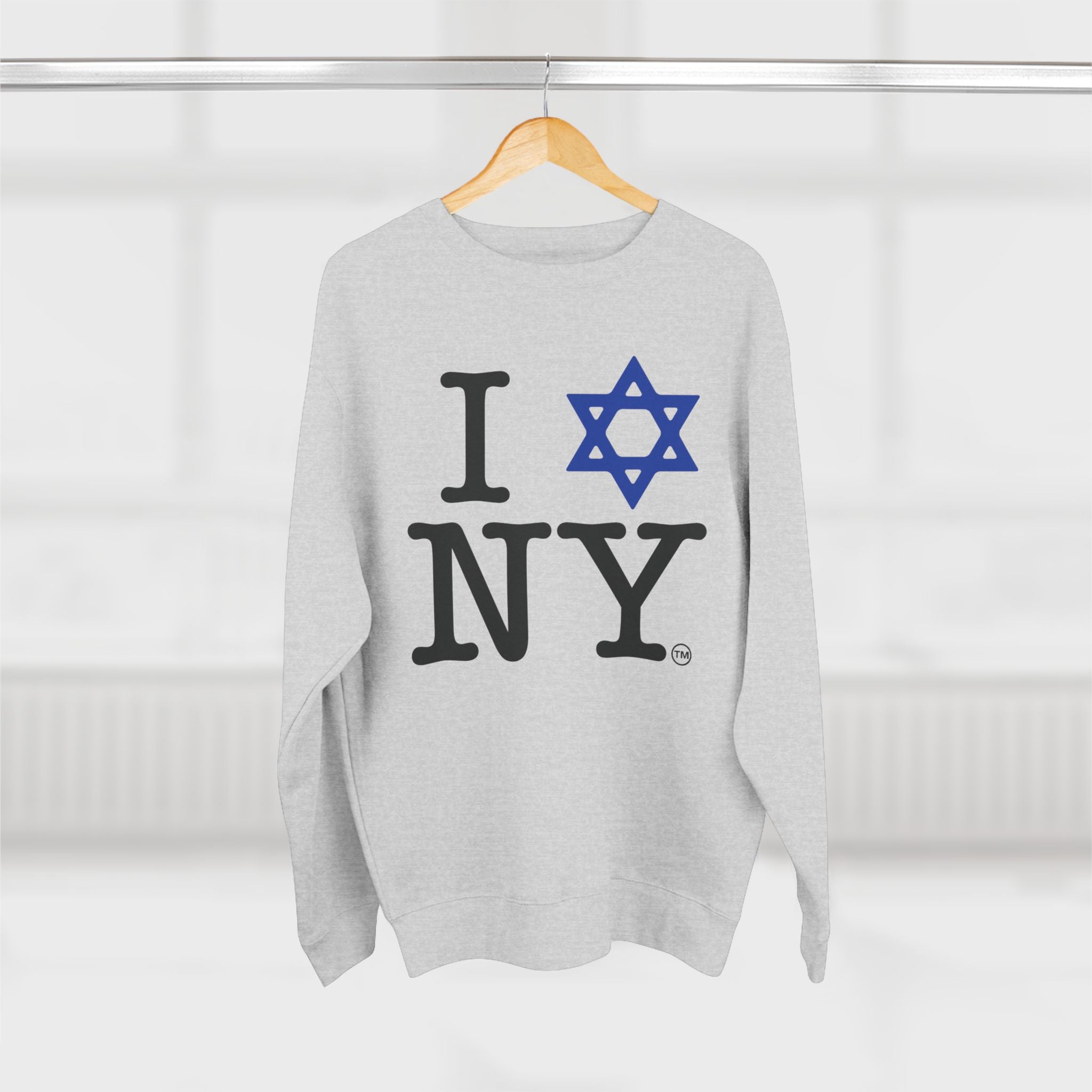 I Love Jewish Star NY Sweatshirt | Jewish New York Pride Crewneck