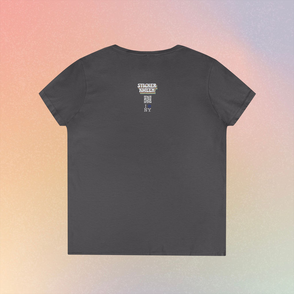 I Love NY Jewish Star V-Neck T-Shirt | New York Jewish Pride