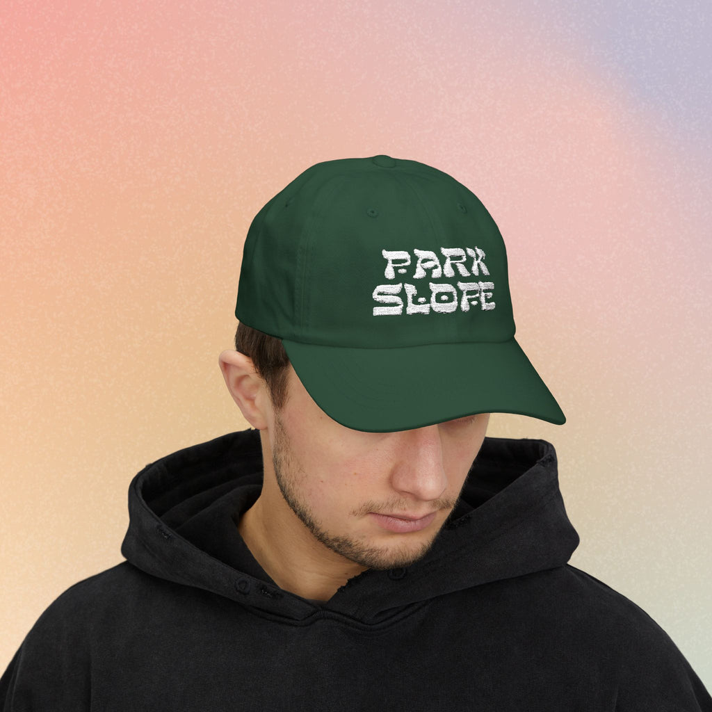 Park Slope Hebrew Style Font Baseball Cap - Brooklyn New York Jewish Pride (Dark Colors)