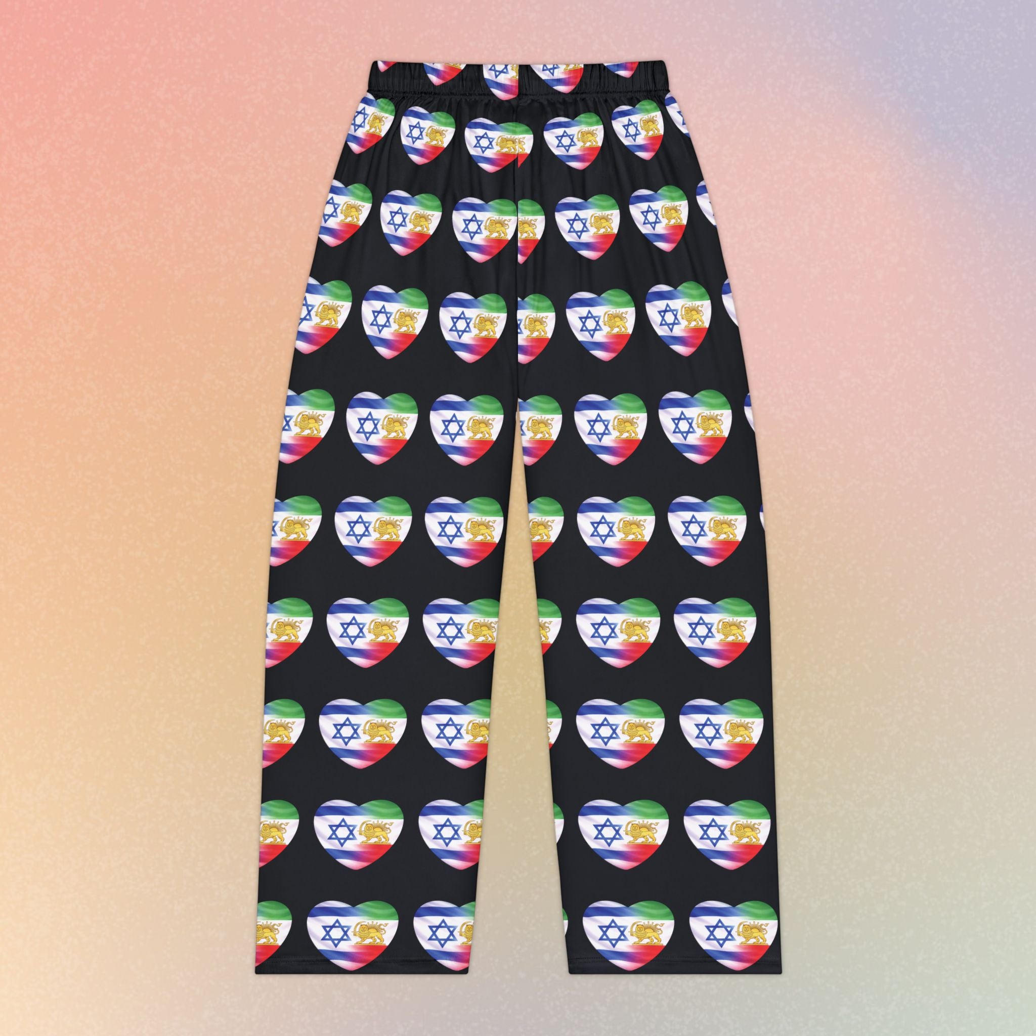 Persian Israeli Pride Heart Pajama Pants | Unisex