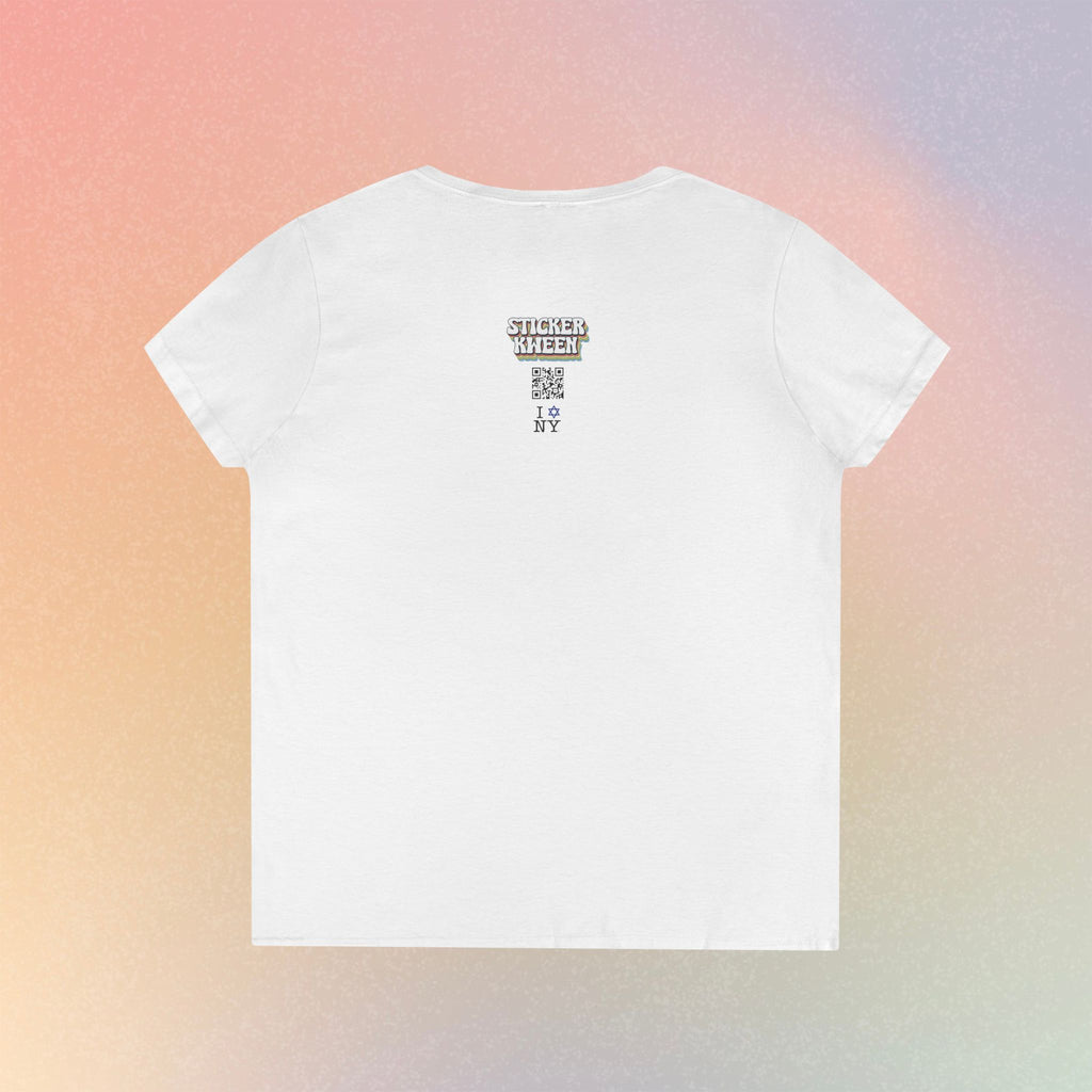 I Love NY Jewish Star V-Neck T-Shirt | New York Jewish Pride