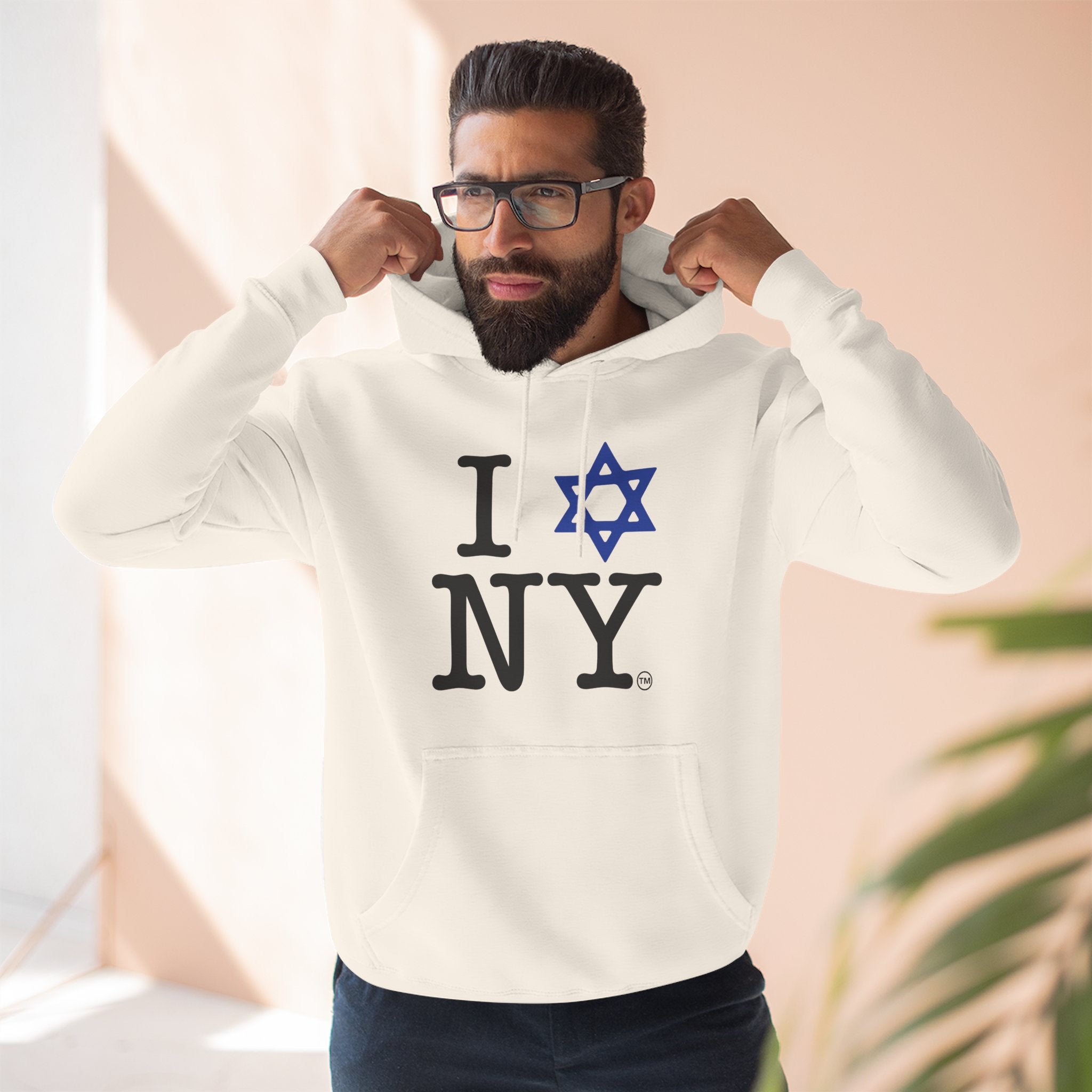 I Love NY Jewish Star Hoodie | Jewish New York Pride