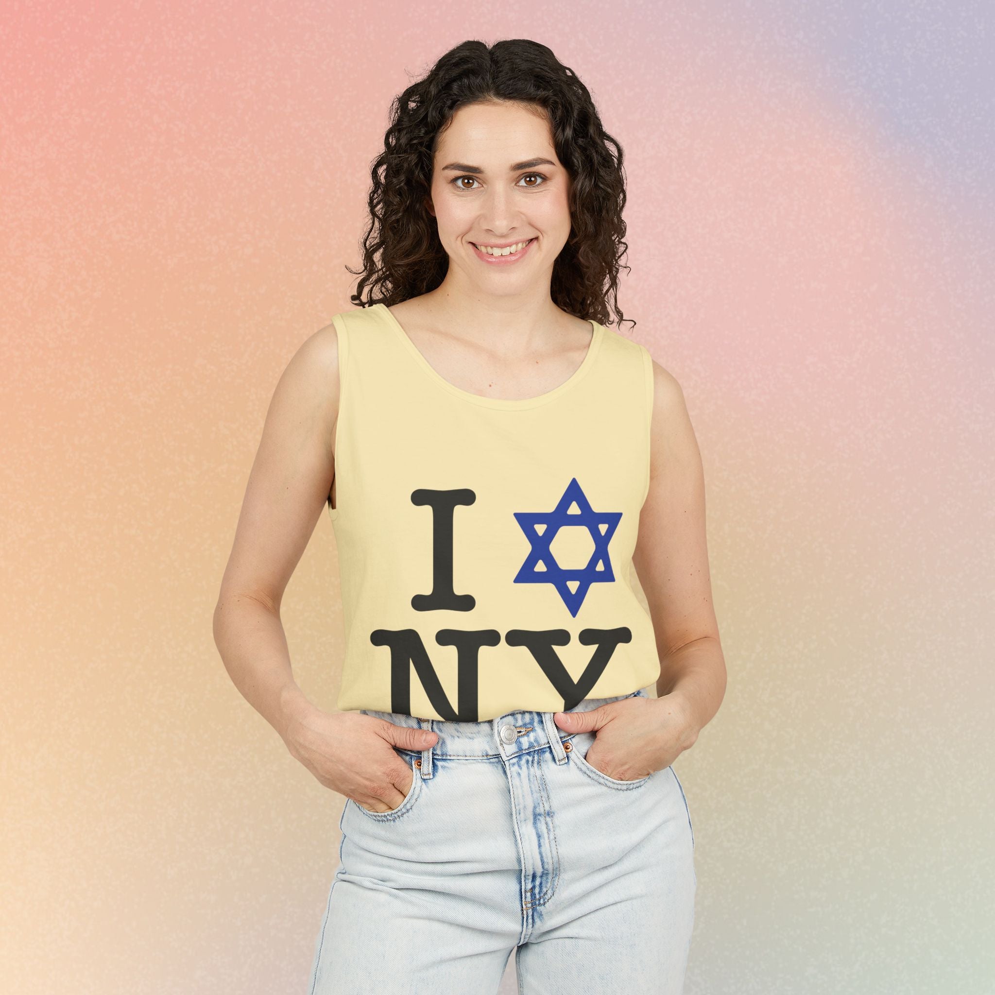 I Love NY Jewish Star Tank Top — Jewish NYC Pride Israel Love Sleeveless Tee