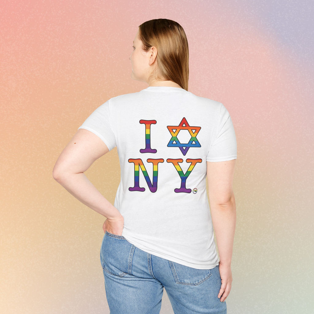 I Love NY Jewish Star LGBTQ Pride Unisex Softstyle T-Shirt