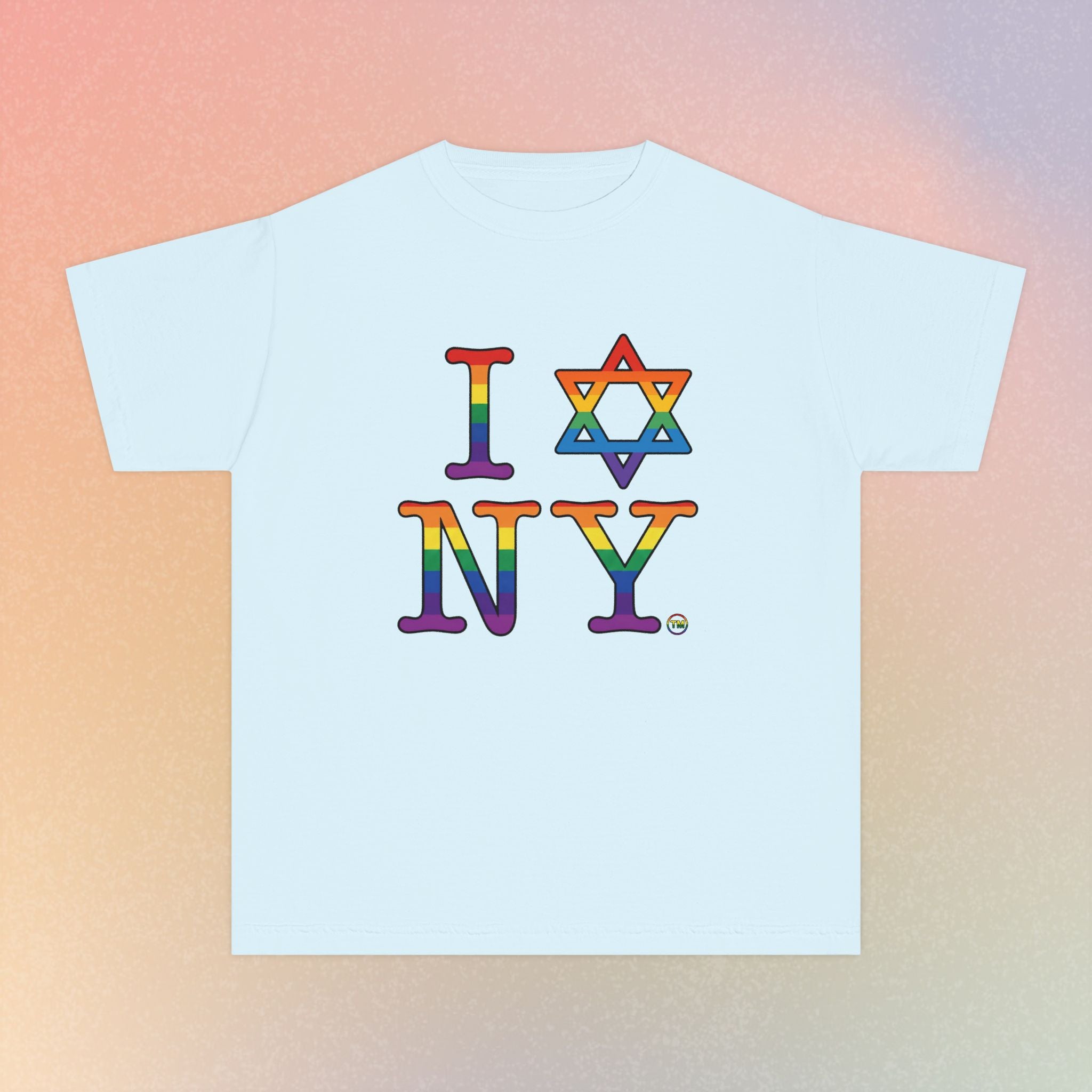 I Love NY Jewish Star LGBTQ Pride Youth Midweight Tee