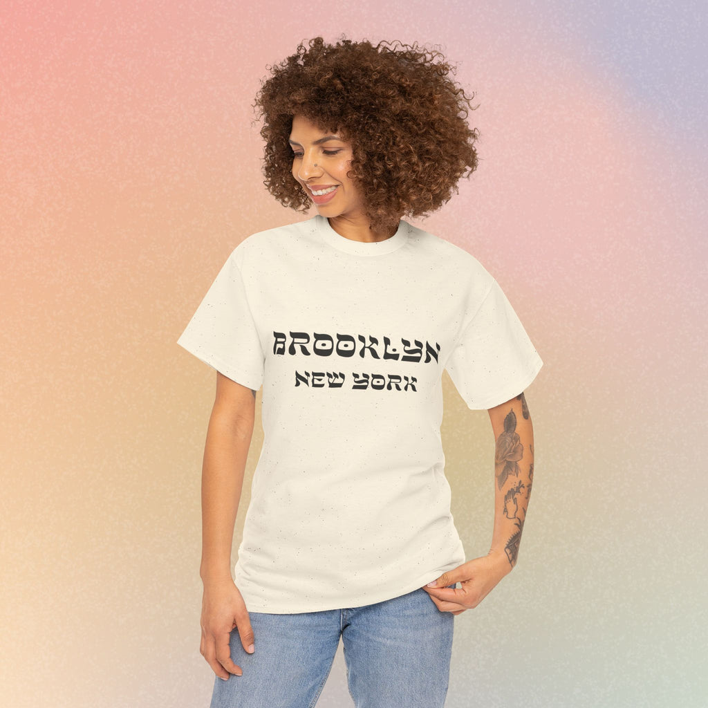 Brooklyn New York Hebrew Script - Unisex Heavy Cotton Tee