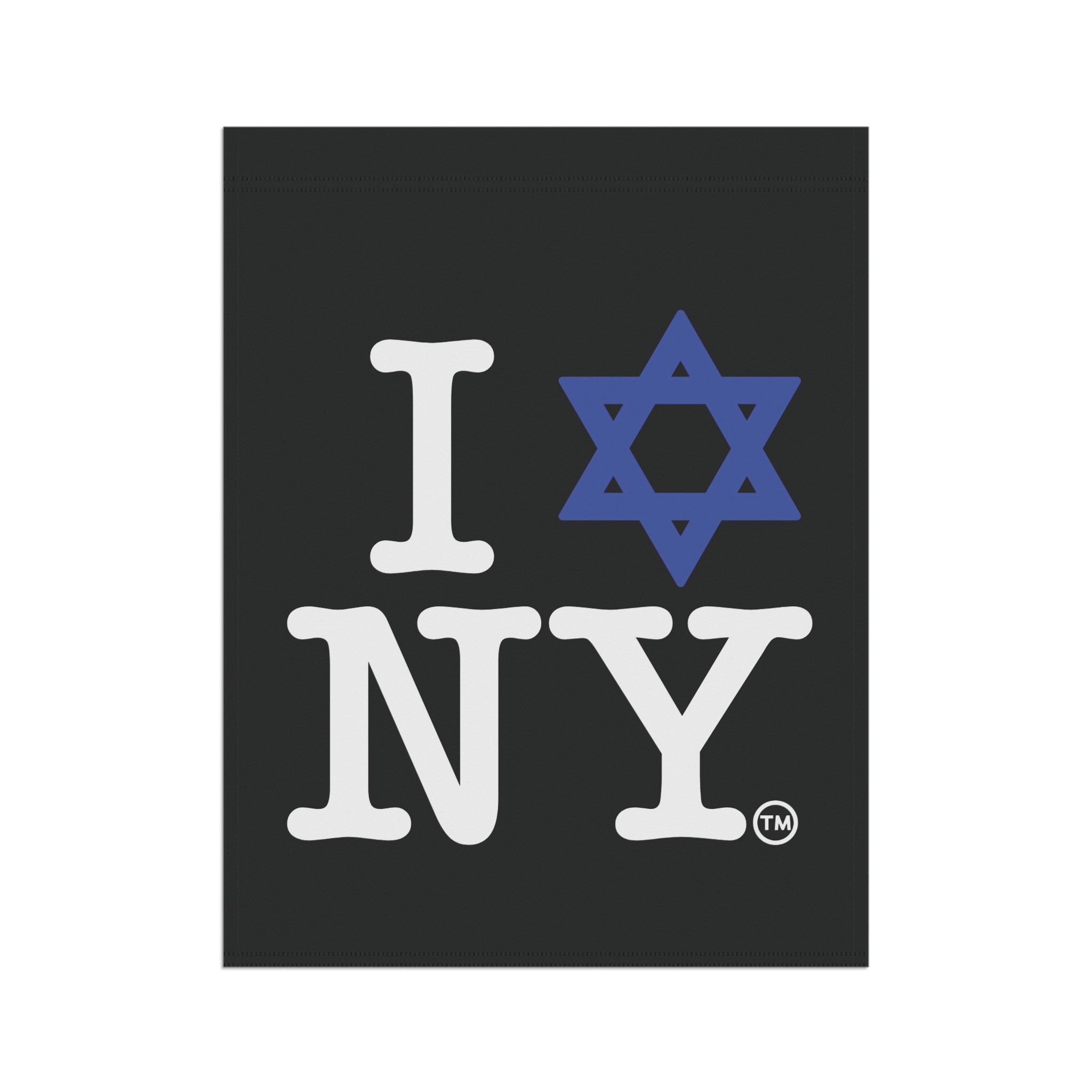 I Love New York Jewish Star Garden & House Banner in Black