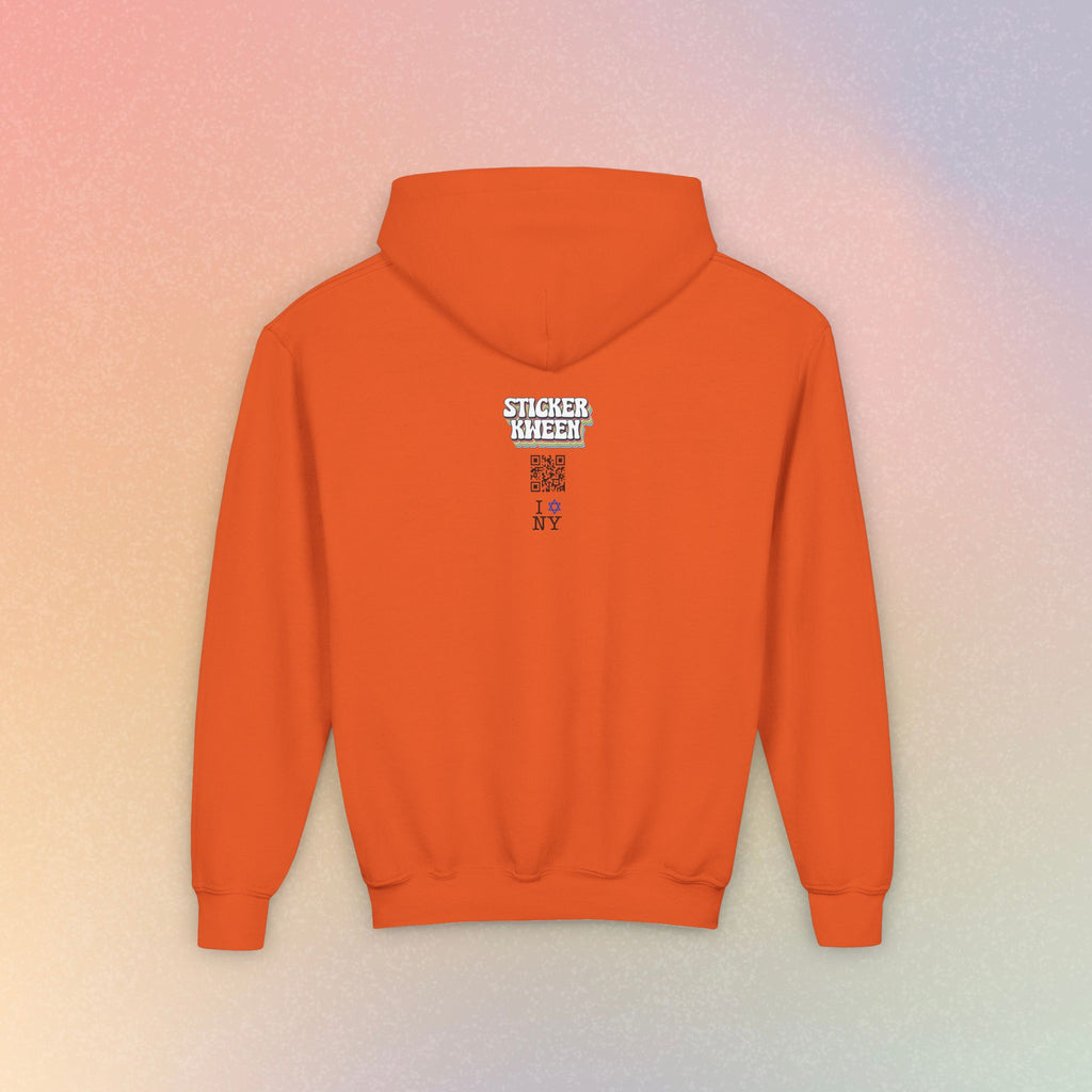 Youth Size I Love NY Jewish Star Hoodie | Jewish New York Pride Sweatshirt