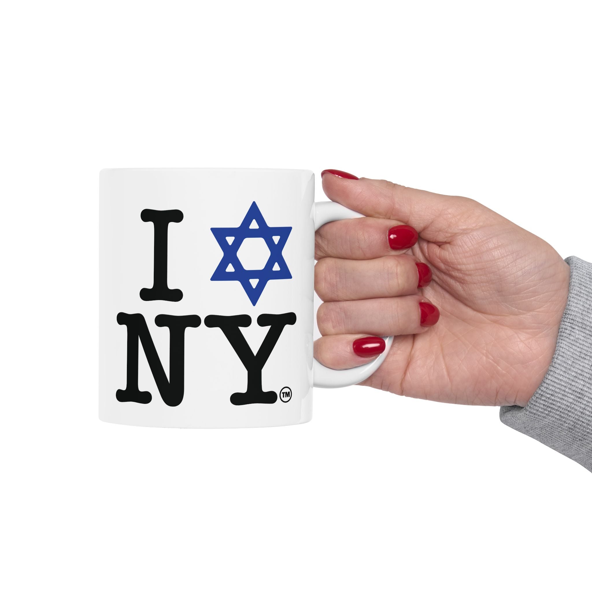 I Star of David NY Mug | Jewish New York Ceramic Mug