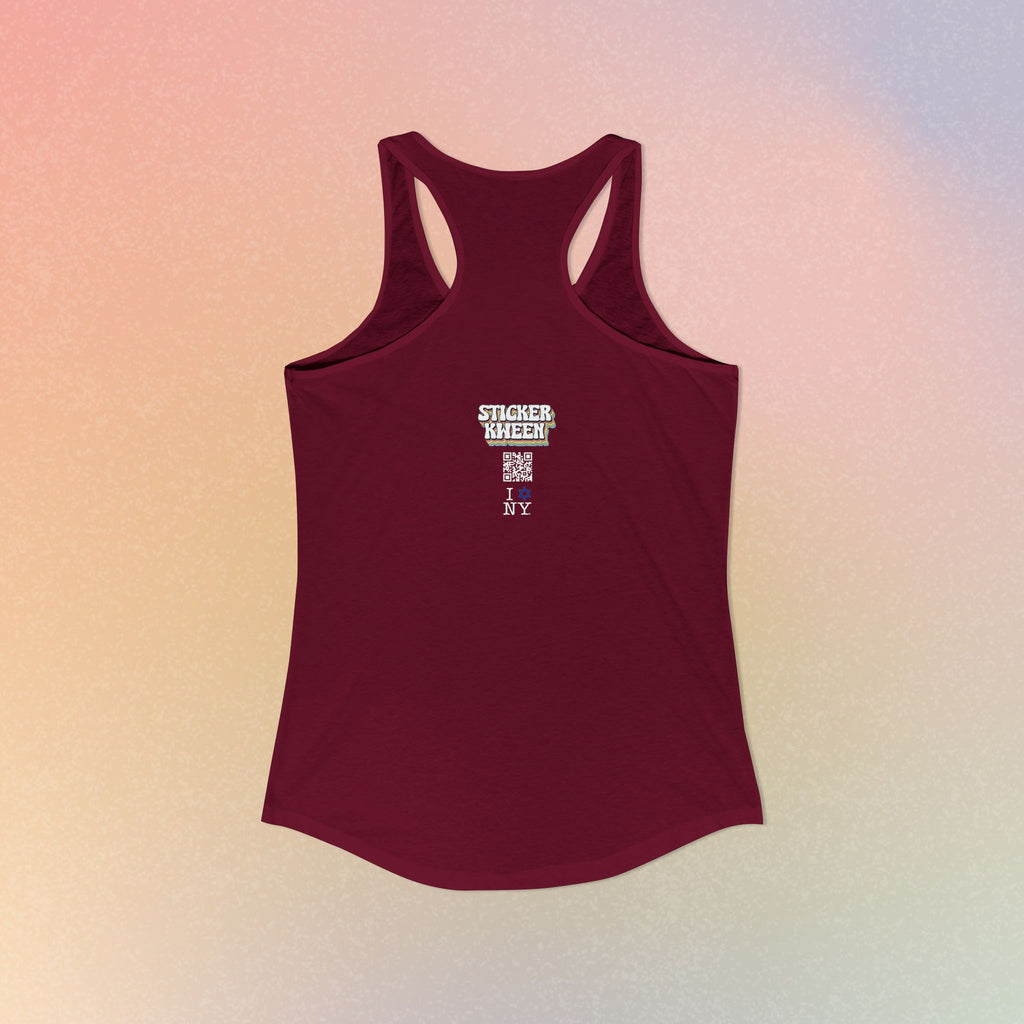 I Love NY Jewish Star Women's Ideal Racerback Tank