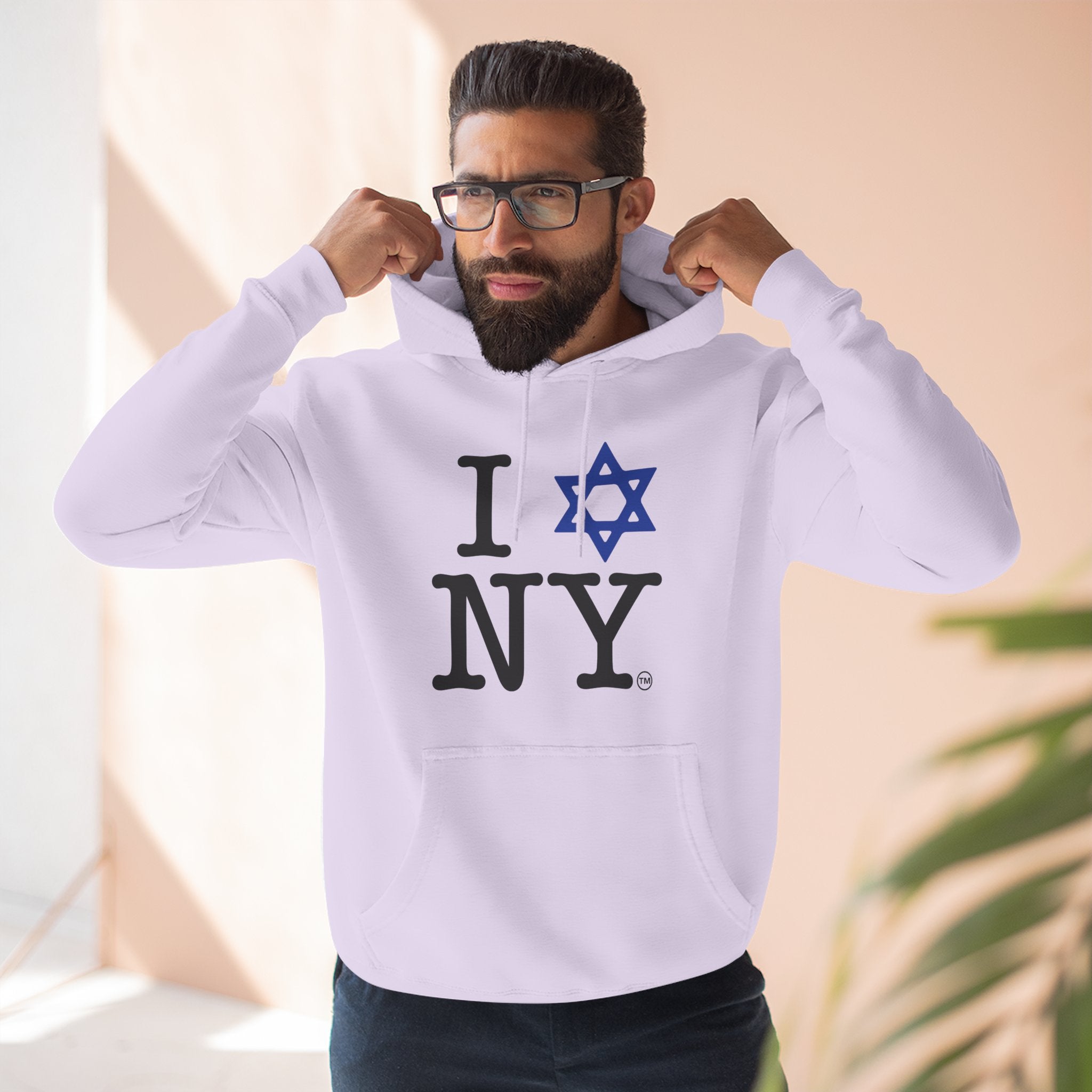 I Love NY Jewish Star Hoodie | Jewish New York Pride