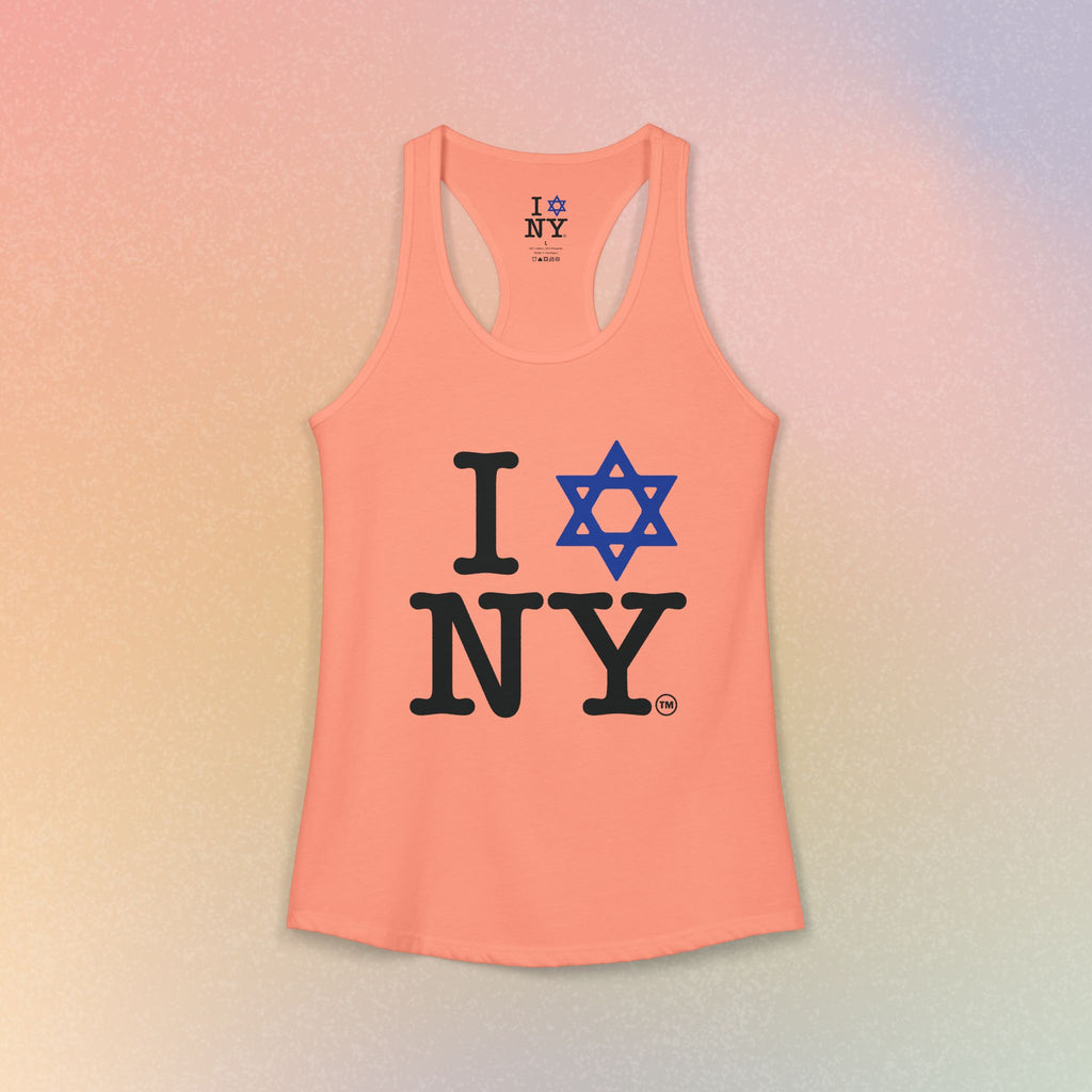 I Jewish Star Love NY Women's Racerback Tanktop