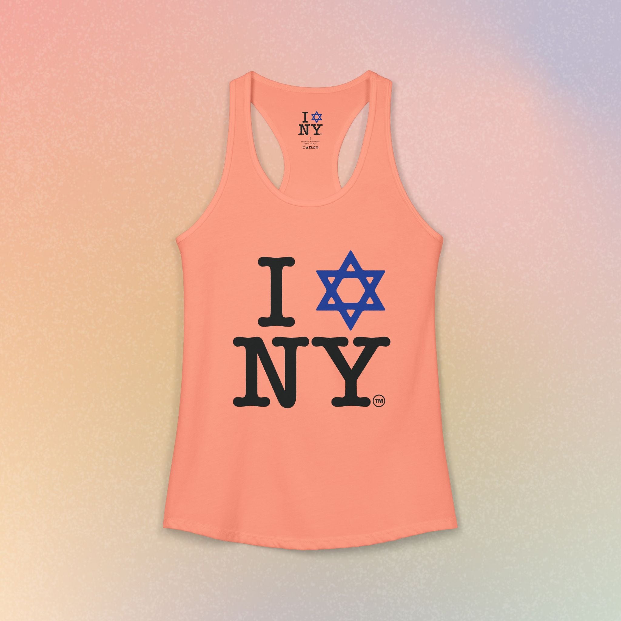 I Jewish Star Love NY Women's Racerback Tanktop