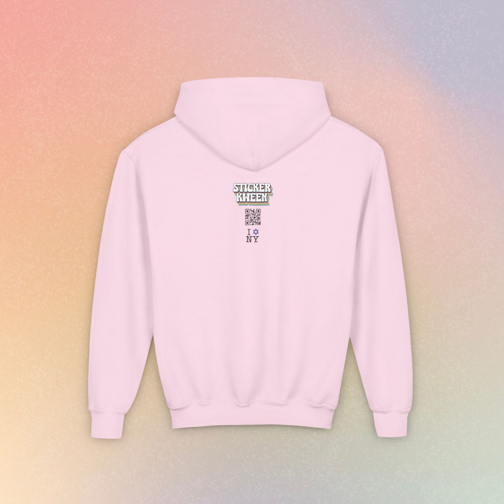 Youth Size I Love NY Jewish Star Hoodie | Jewish New York Pride Sweatshirt