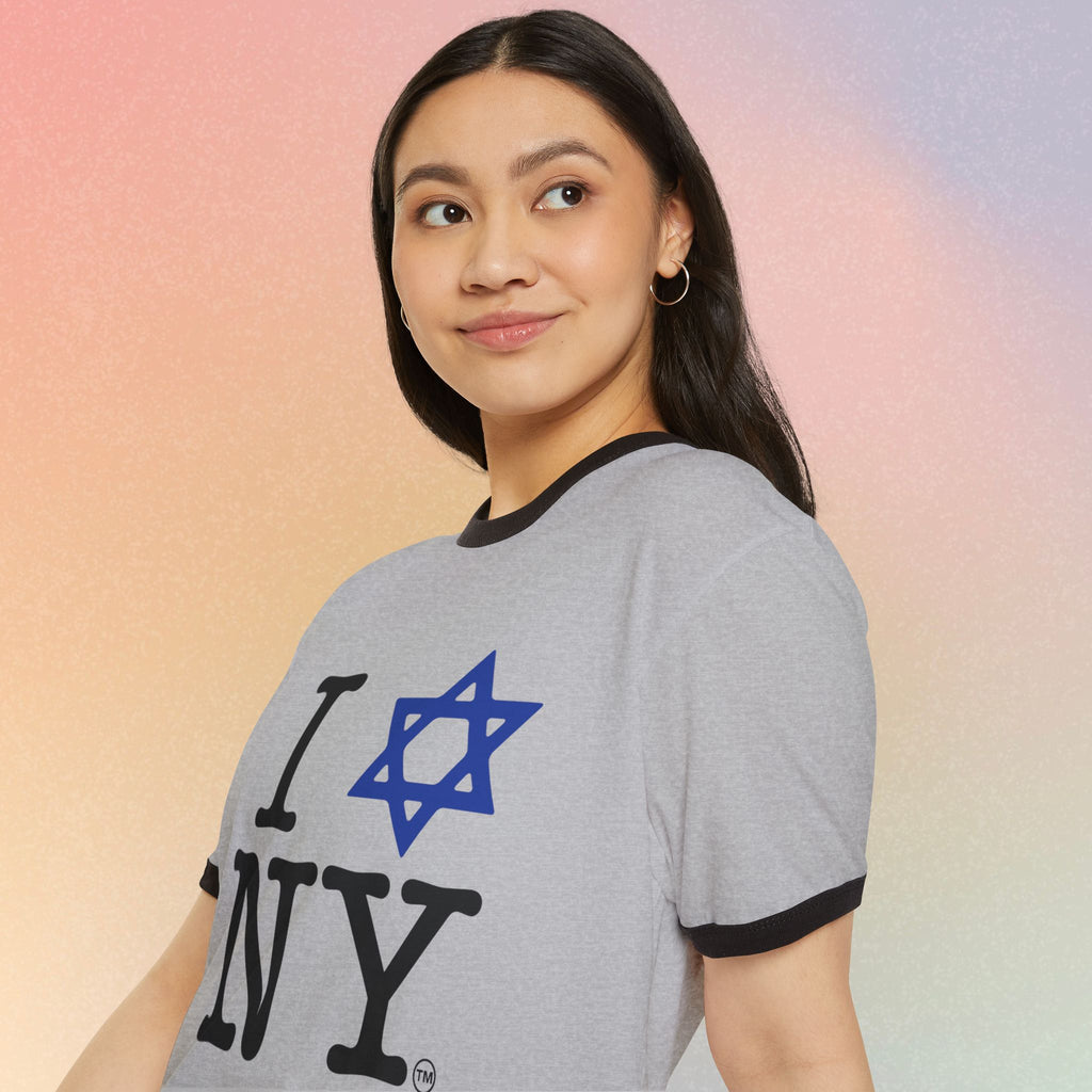I Love NY Jewish Star T-Shirt | Ringer Tee, Jewish New York Pride