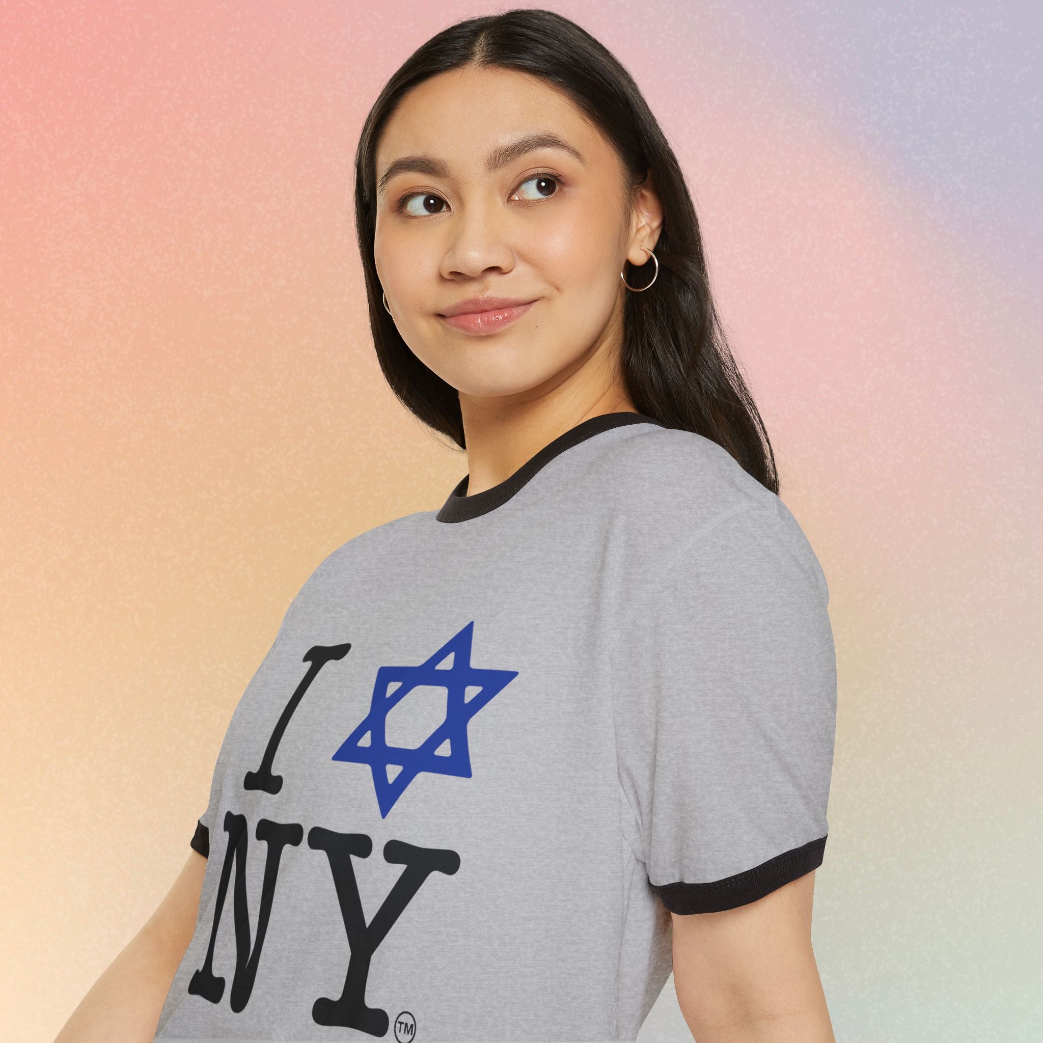 I Love NY Jewish Star T-Shirt | Ringer Tee, Jewish New York Pride