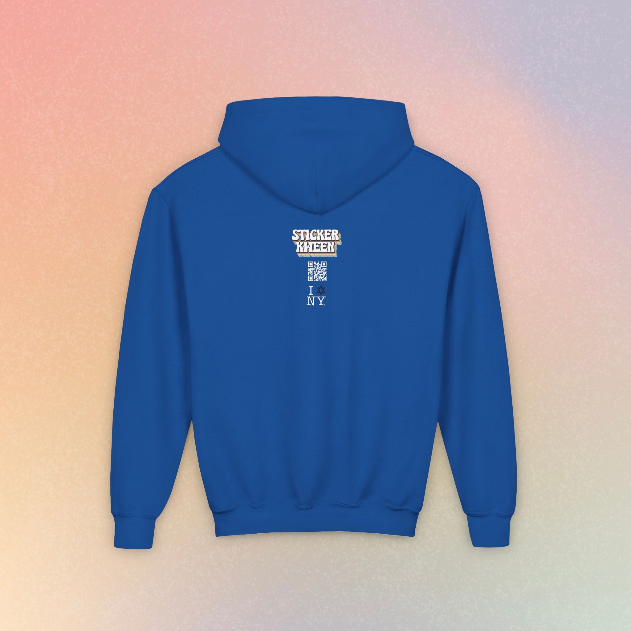 Youth Size I Love NY Jewish Star Hoodie | Jewish New York Pride Sweatshirt