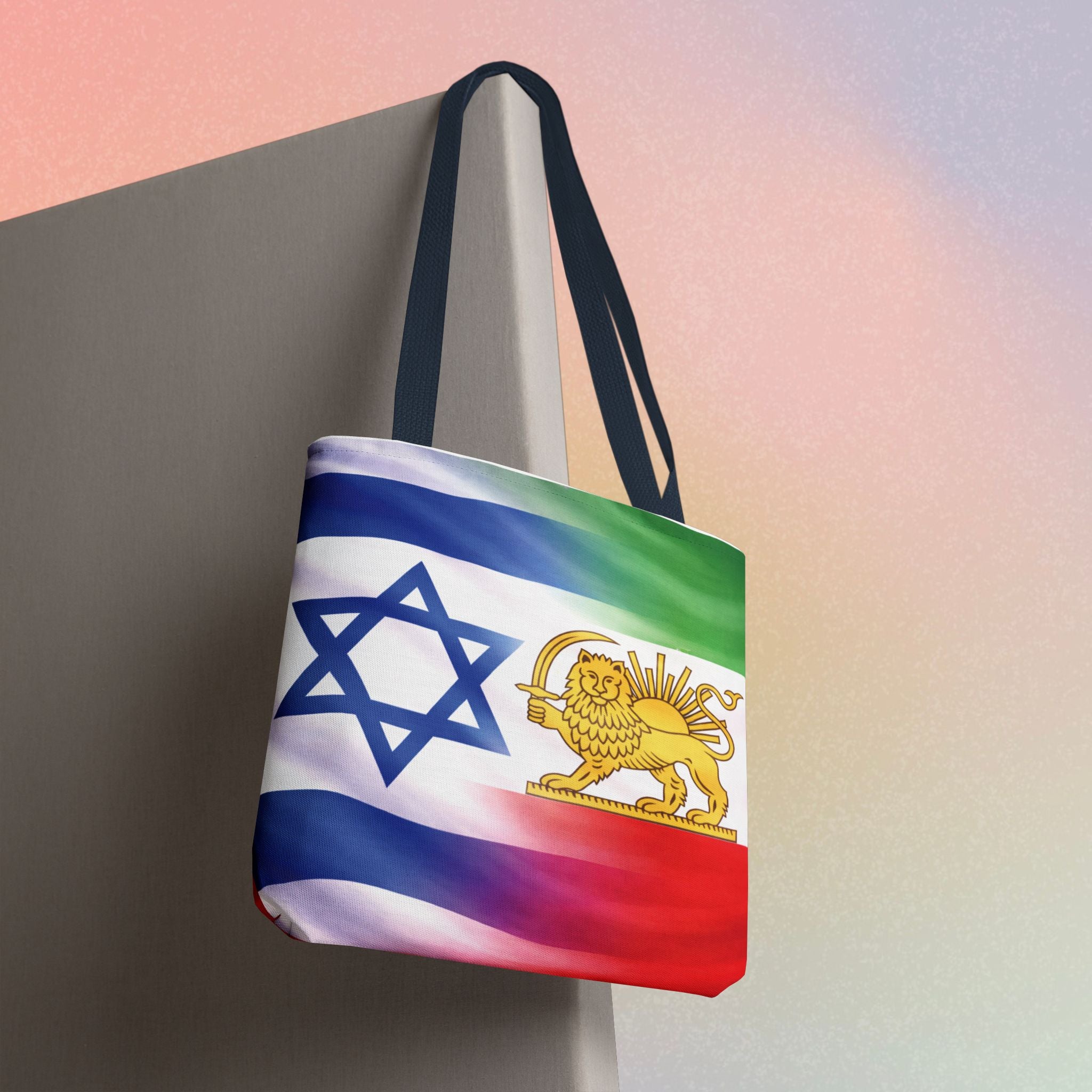 Persian-Israeli Flags Solidarity Tote Bag