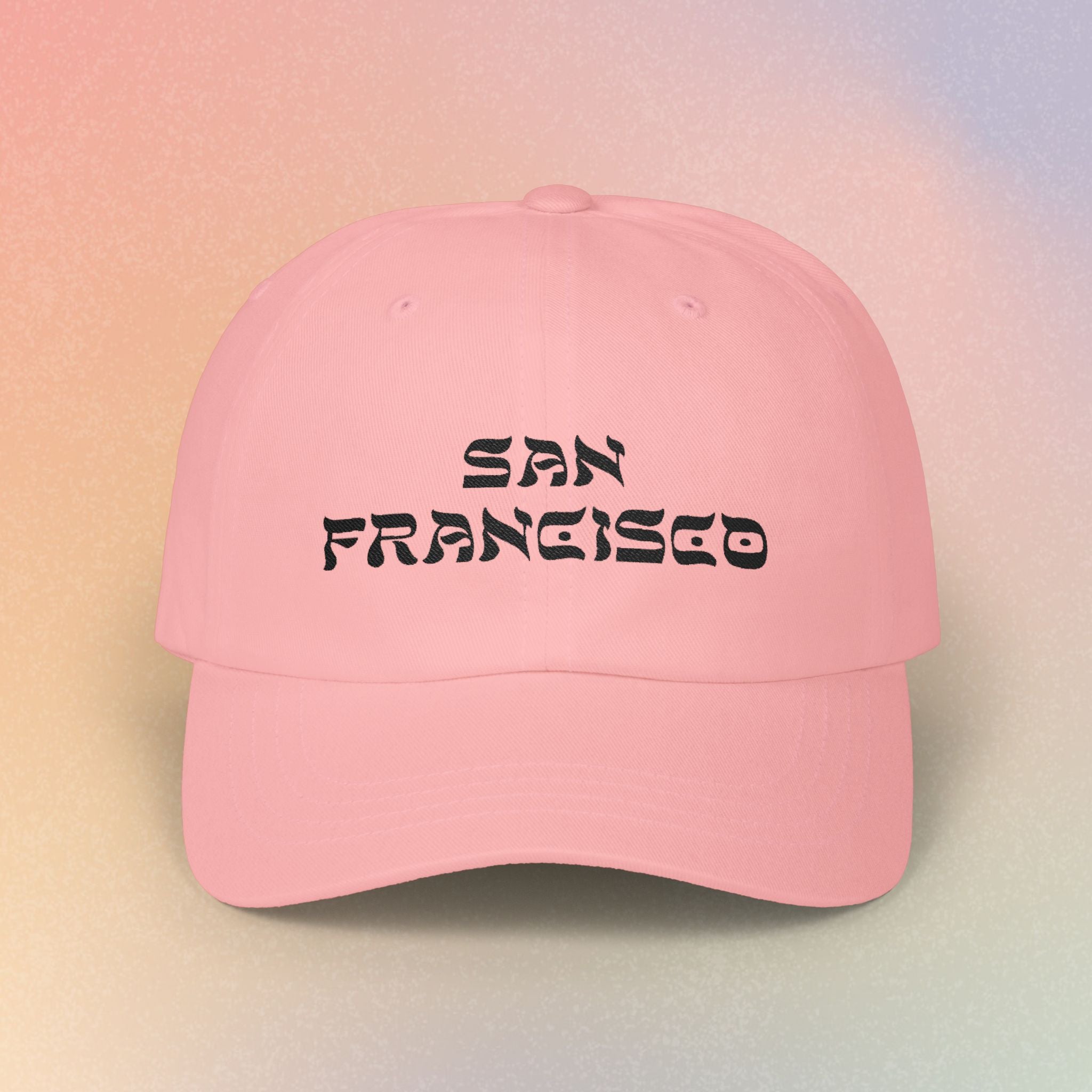 San Francisco Hebrew Style Font Baseball Hat | SF Jewish Pride (Light Colors)