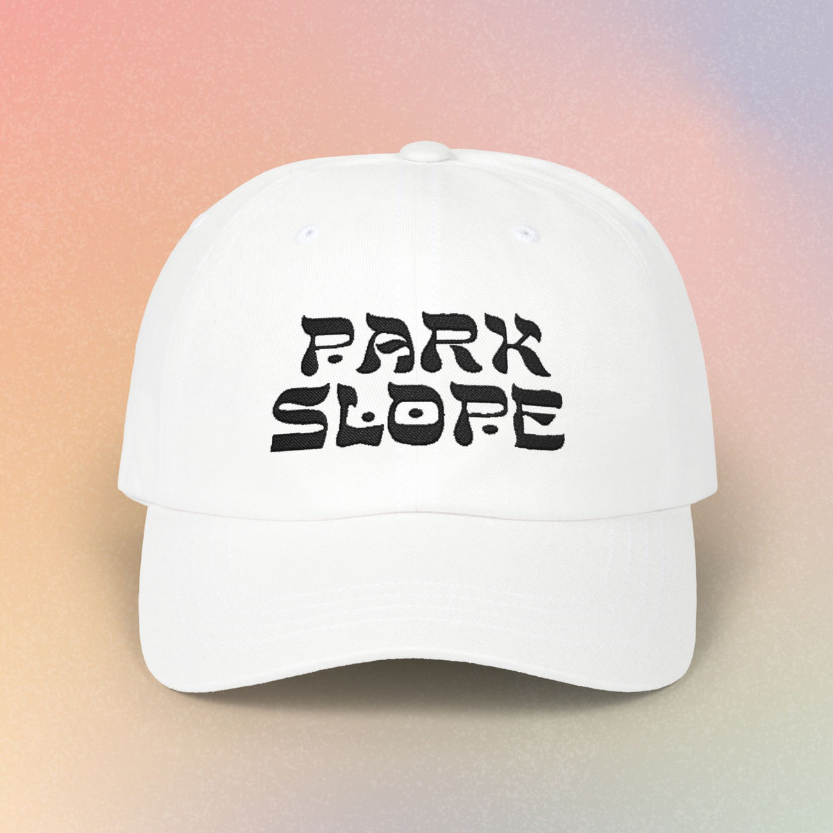 Park Slope Hebrew Font Baseball Cap | NYC Jewish Pride (Light Colors)