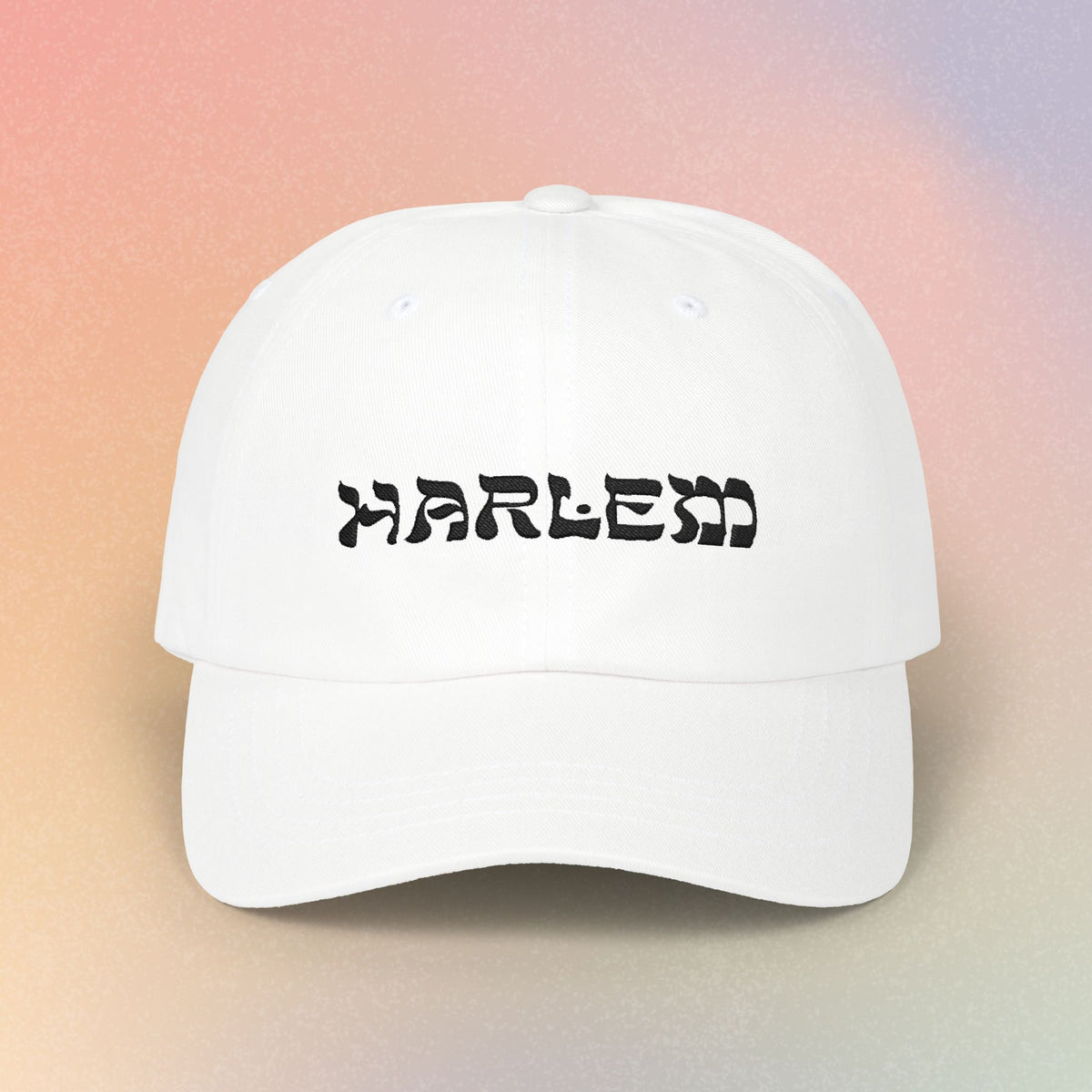 Harlem Hebrew Font Baseball Cap | NYC Jewish Pride (Light Colors)