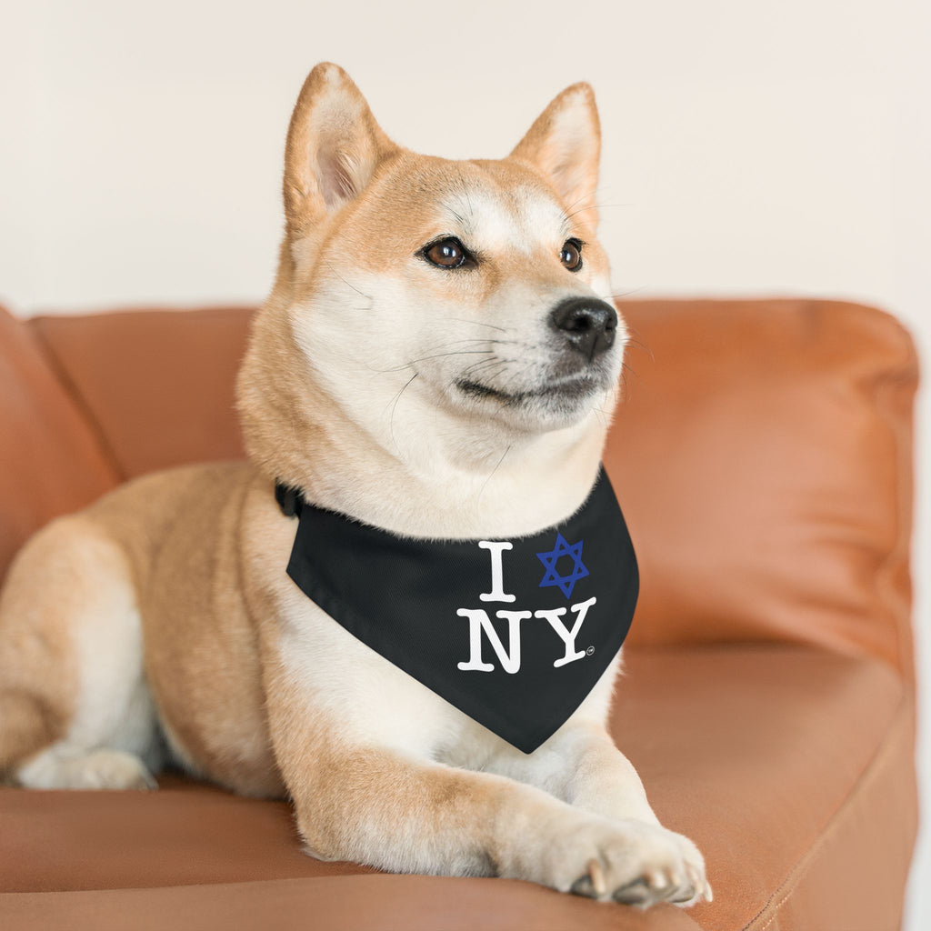 I Love NY Jewish Star Pet Bandana Collar Dog/Cat