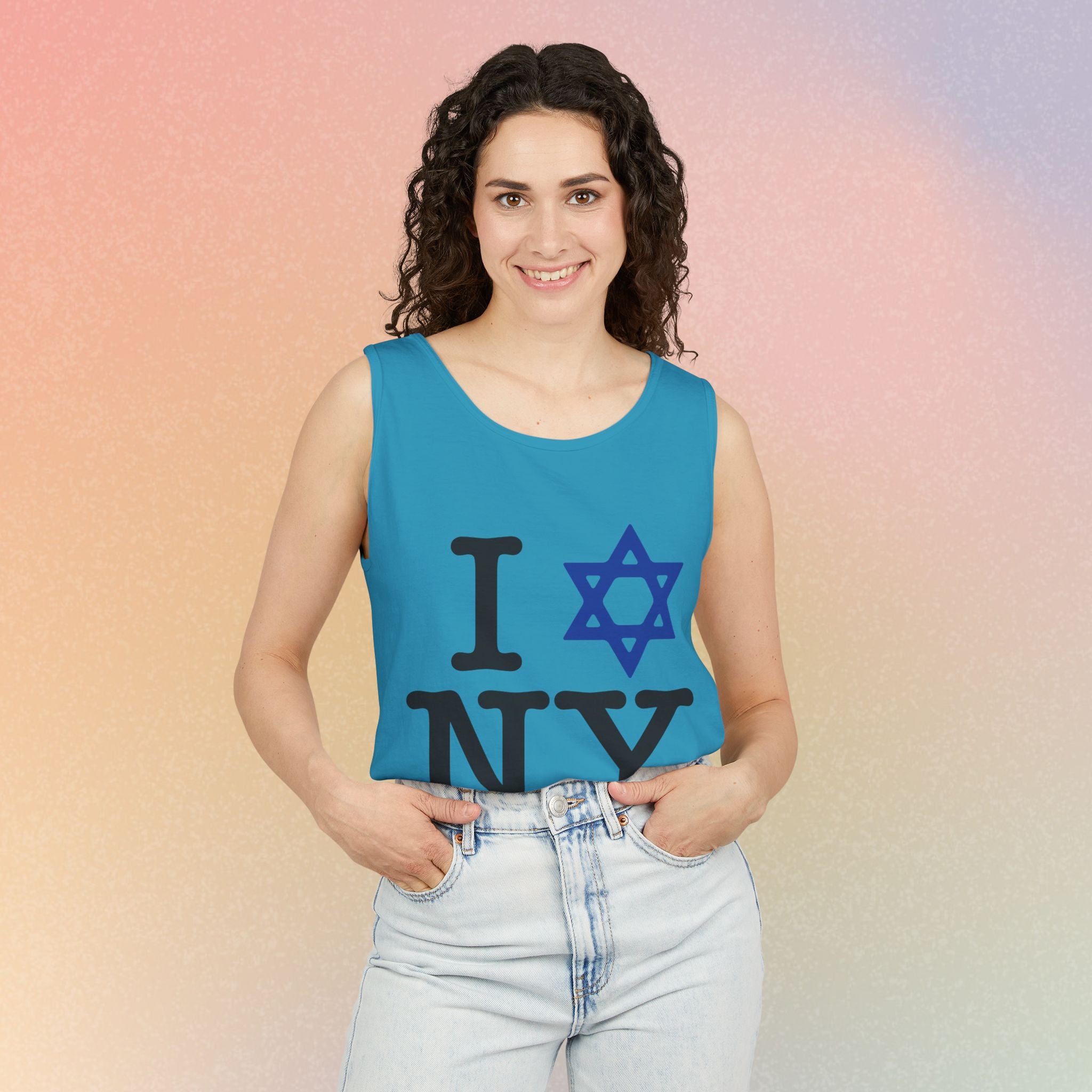 I Love NY Jewish Star Tank Top — Jewish NYC Pride Israel Love Sleeveless Tee