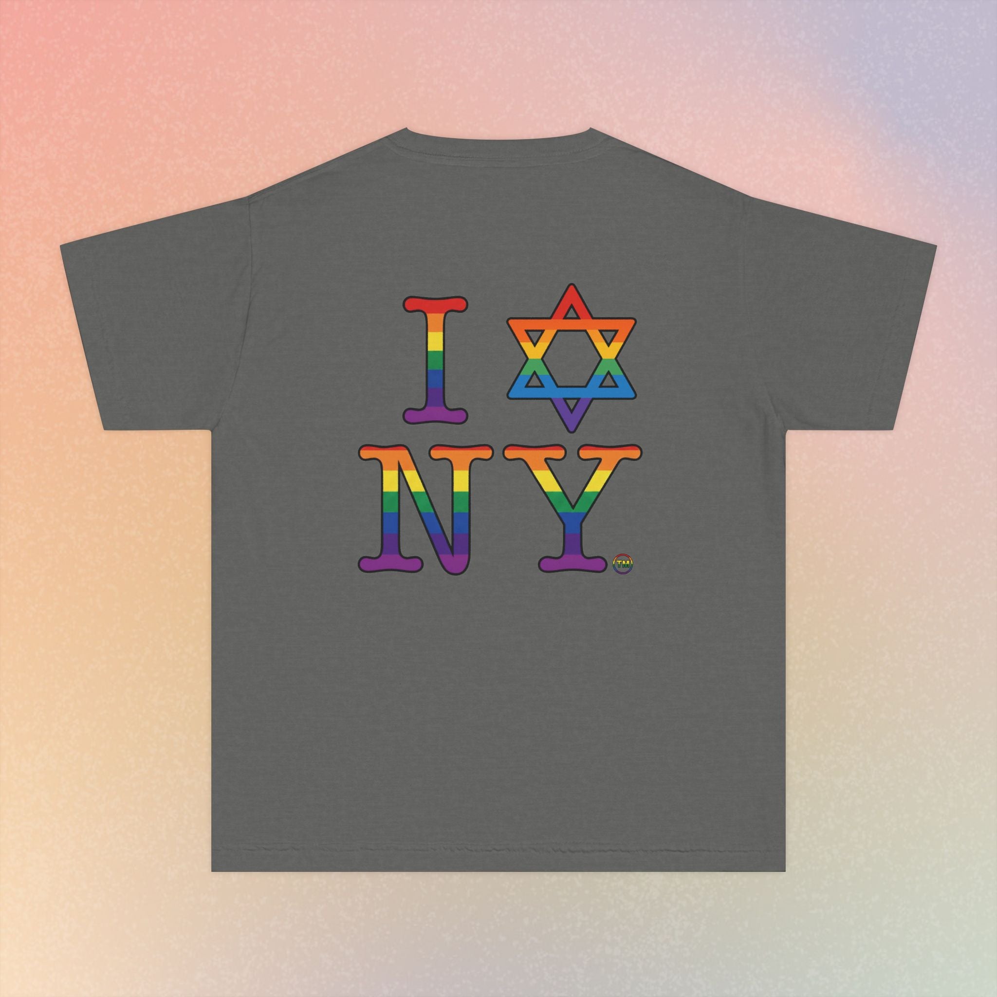 I Love NY Jewish Star LGBTQ Pride Youth Midweight Tee