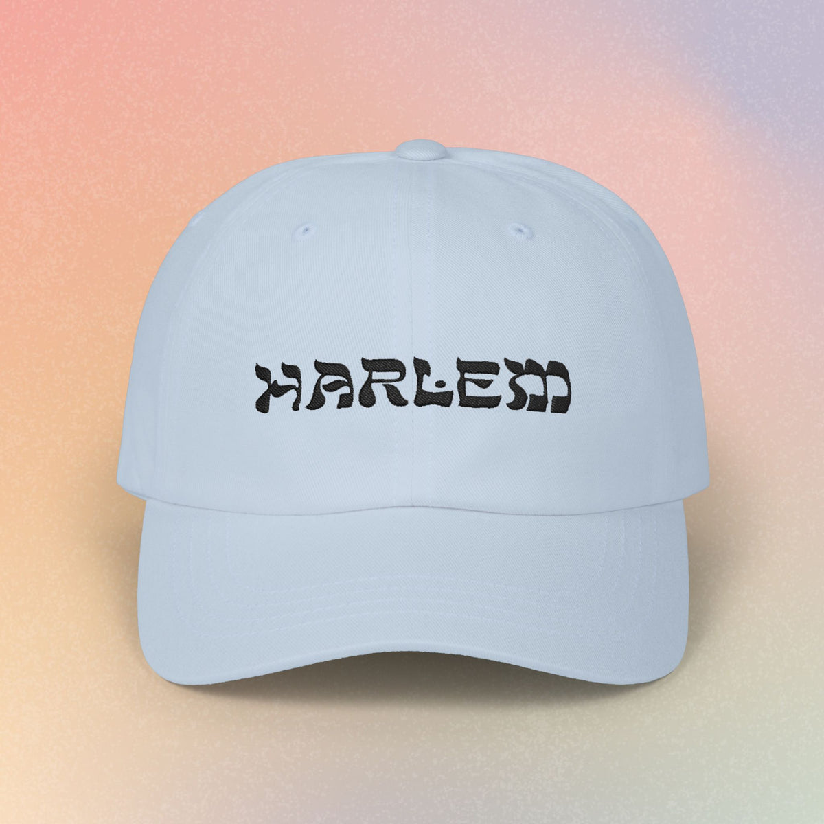Harlem Hebrew Font Baseball Cap | NYC Jewish Pride (Light Colors)