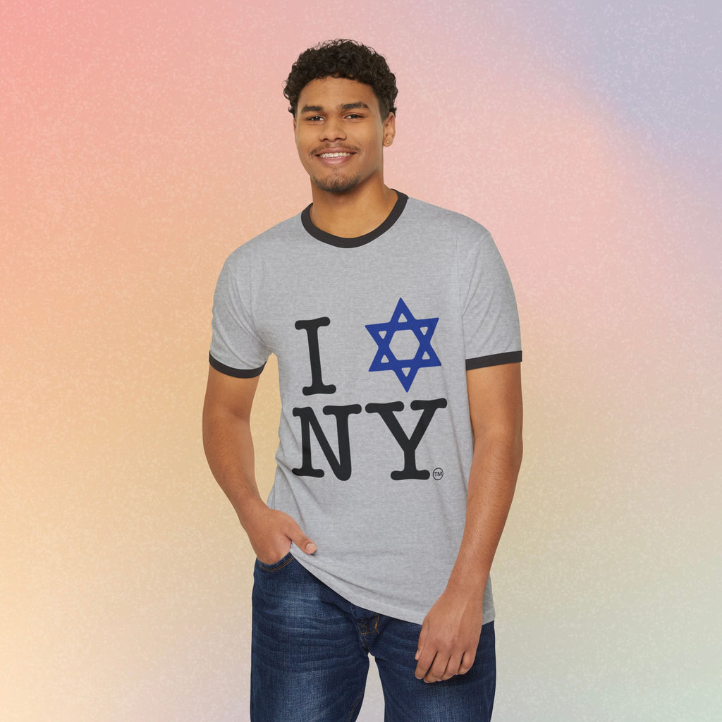 I Love NY Jewish Star T-Shirt | Ringer Tee, Jewish New York Pride